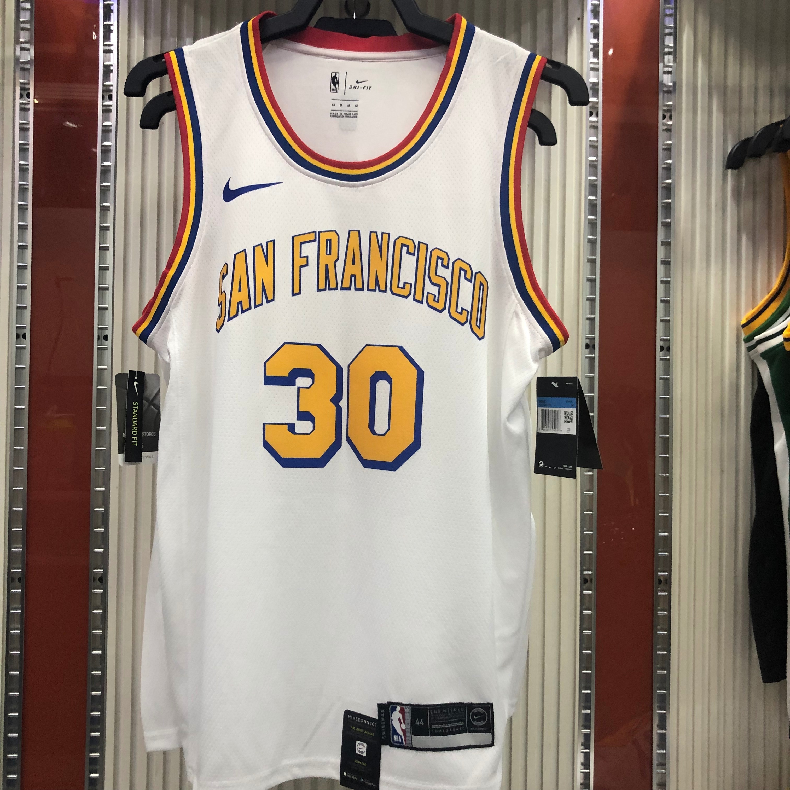 NBA Men Golden State Warriors New Model Retro White #30 CURRY Jersey High Quality Name and Number Print - leoleo123123