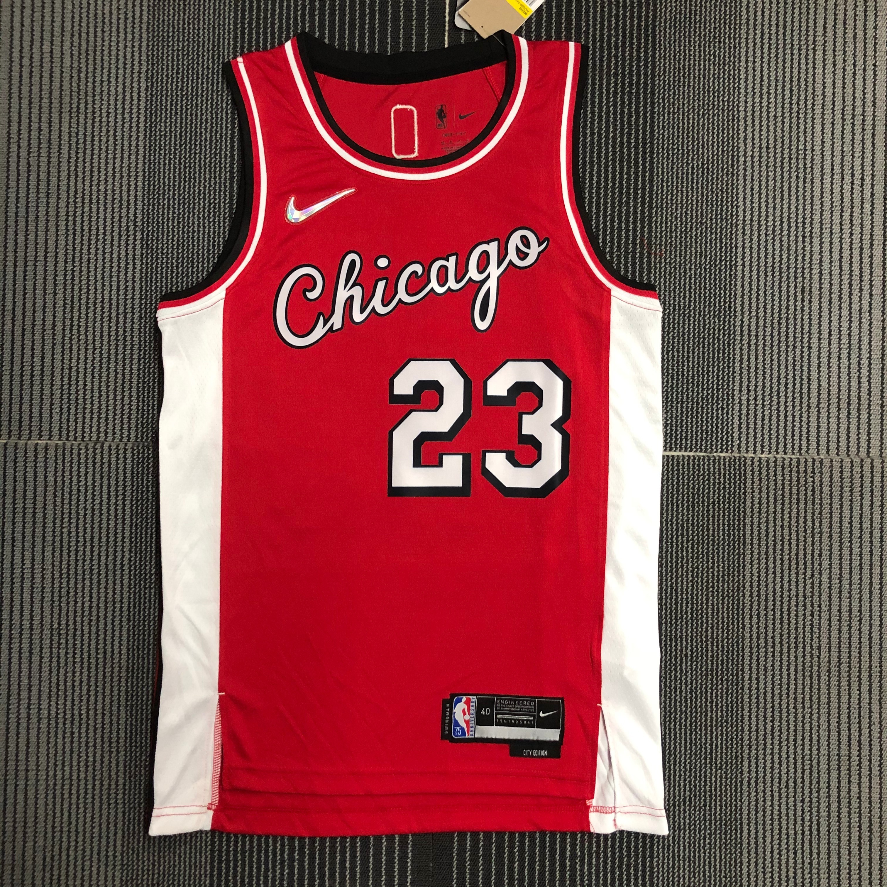 NBA Men 75th Anniversary Season 2022 Chicago Bulls Red #23 JORDAN Jersey High Quality Name and Number Print - leoleo123123
