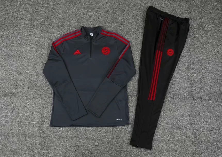 21-22 Bayern Dark Grey Sweater Tracksuit Thai Quality - leoleo123123