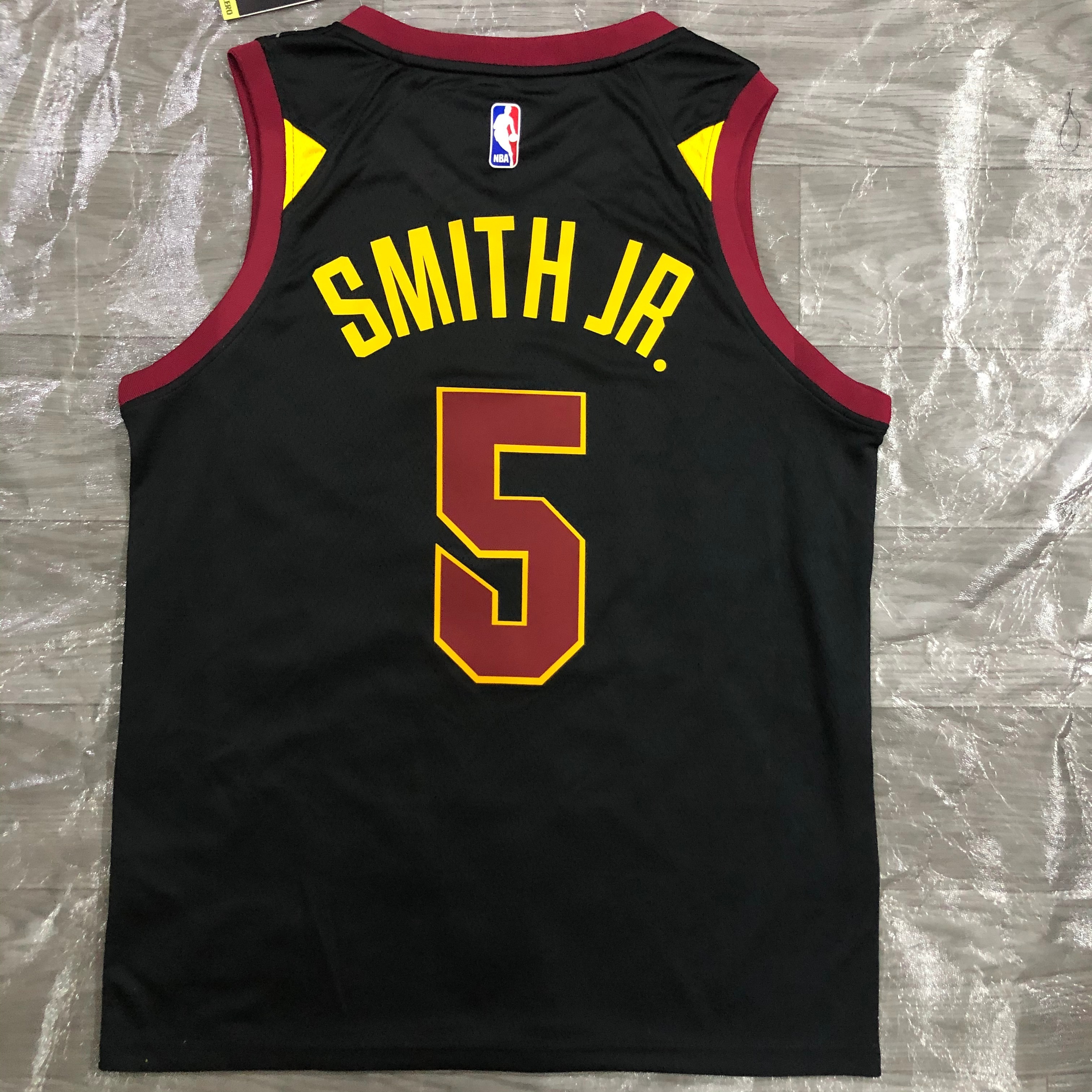 NBA Men Season 2021 Cleveland Cavaliers Black #5 SMITH JR. Jersey High Quality Name and Number Print - leoleo123123