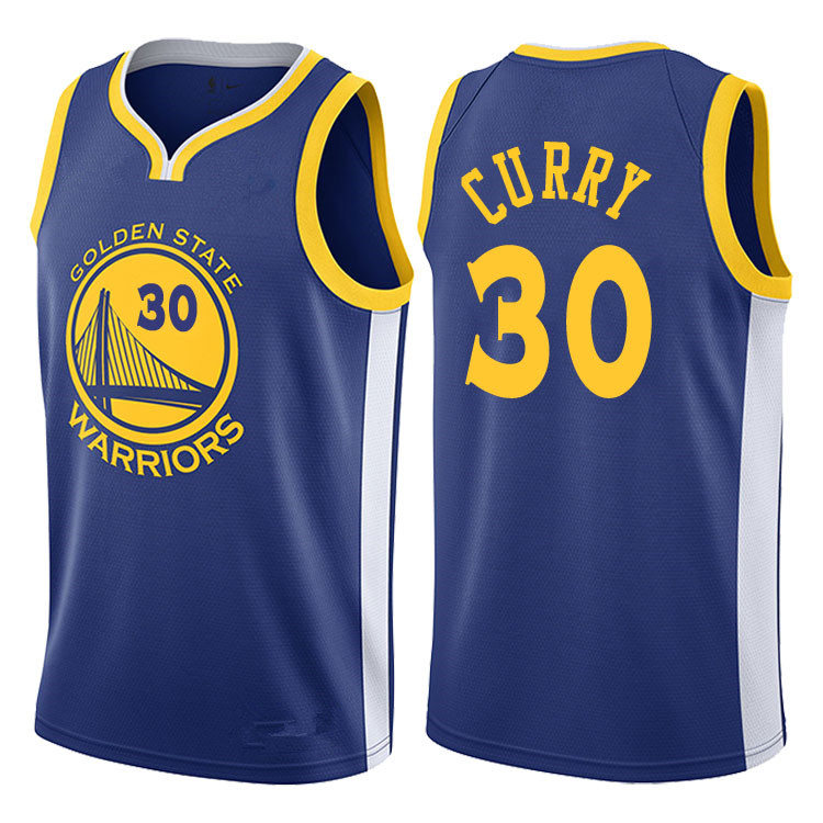 NBA Men Golden State Warriors Blue #30 CURRY Jersey High Quality Name and Number Print - leoleo123123