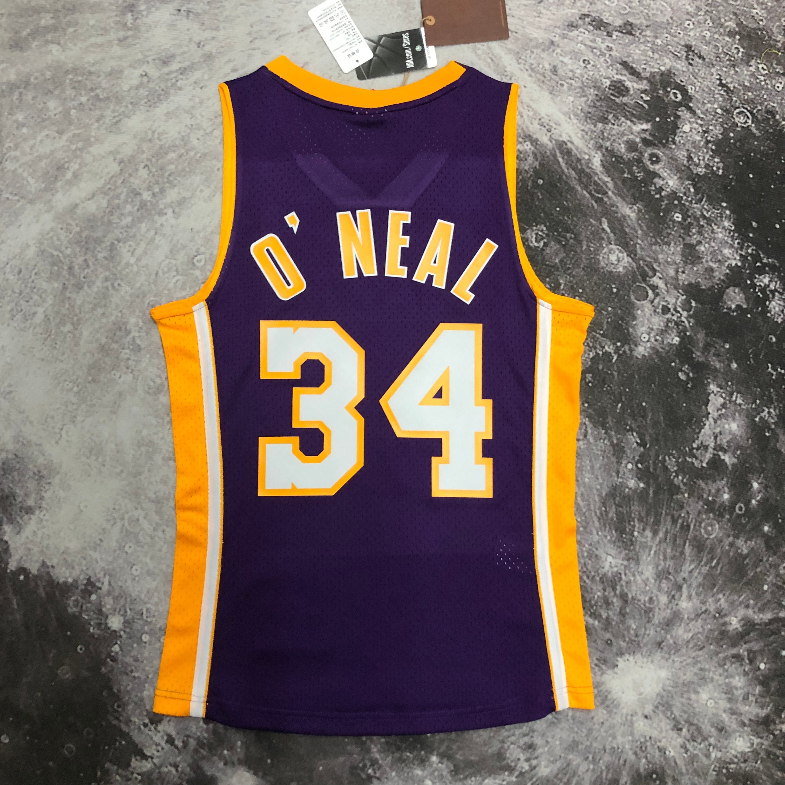NBA Men Season 99-00 Los Angeles Lakers Purple #34 O'NEAL Jersey High Quality Name and Number Print - leoleo123123
