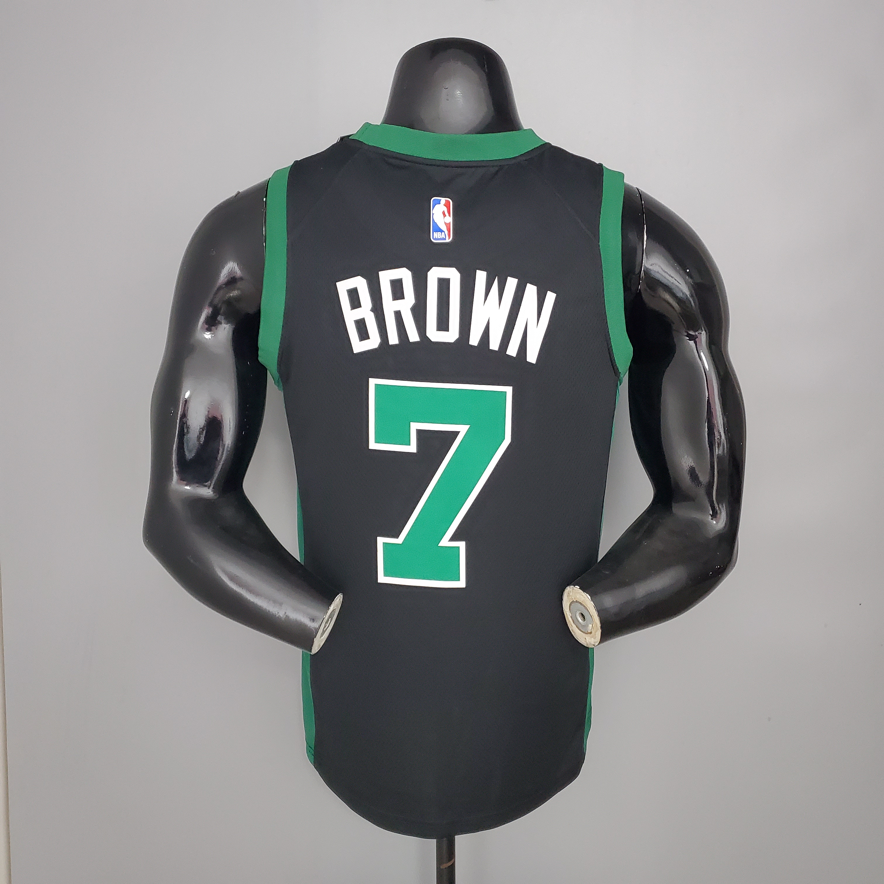NBA Season 2021 Boston Celtics Black with Green Name #7 BROWN Jersey High Quality Name and Number Print - leoleo123123