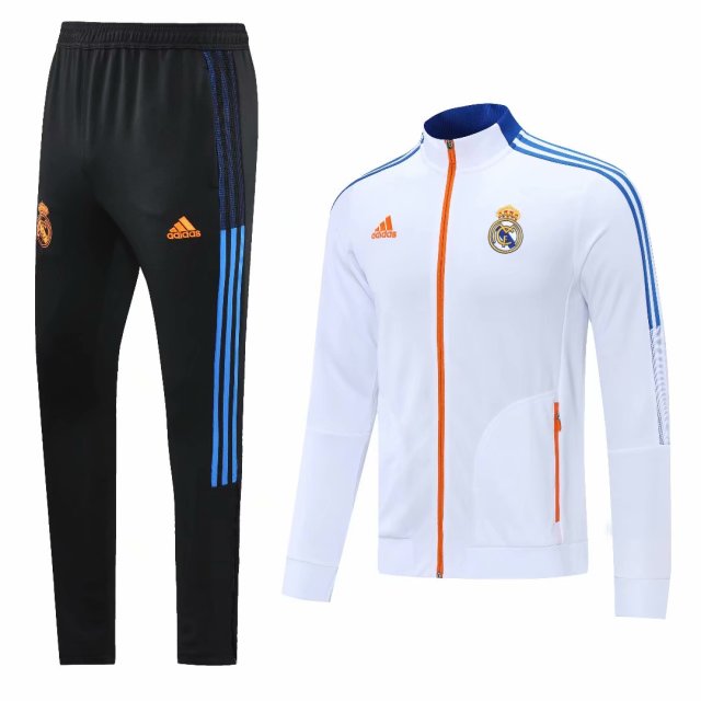 21/22 Real Madrid White Jacket Tracksuit Thai Quality - leoleo123123