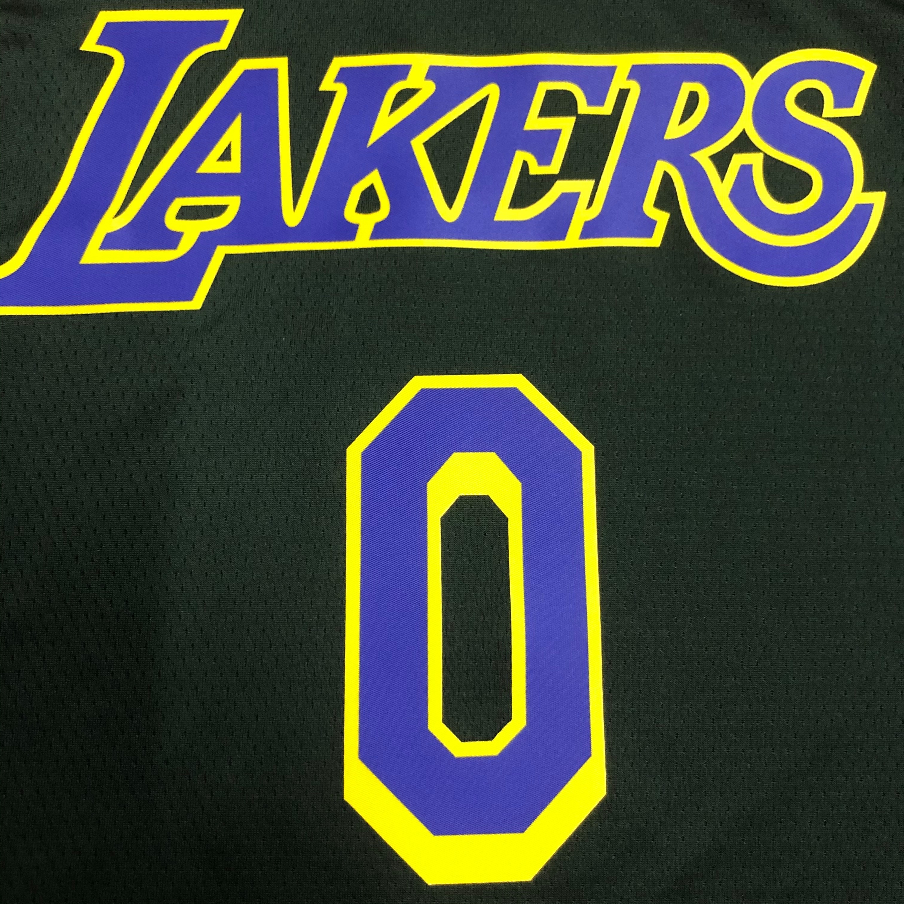 2021 NBA #0 WESTBROOK Lakers Bonus Edition Black NBA Jersey High Quality Name and Number Print - leoleo123123
