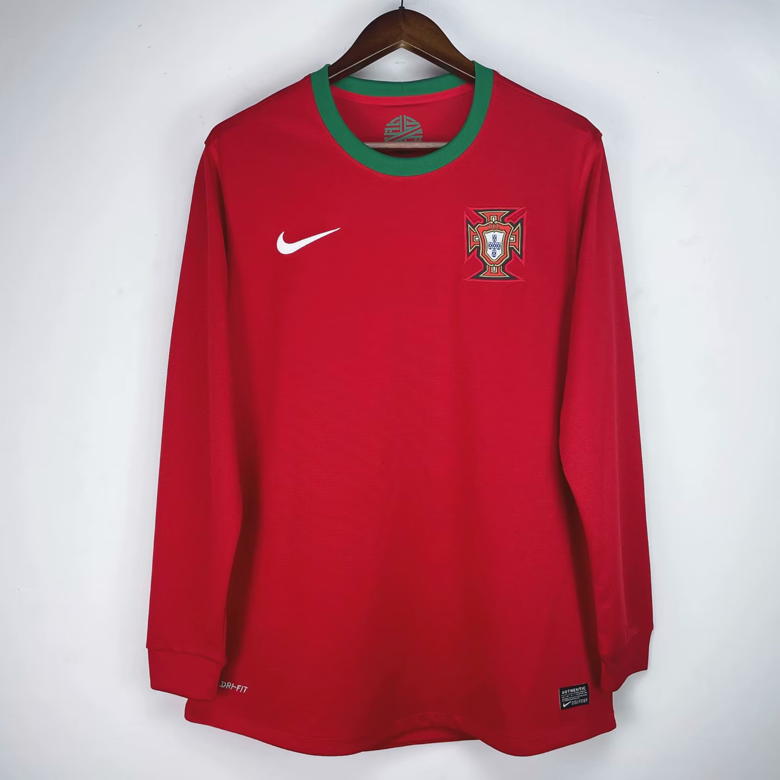 2012 Portugal Home Retro Jersey Long Sleeve - leoleo123123