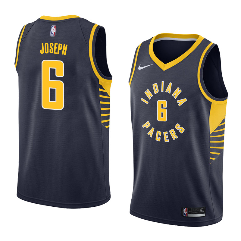NBA Men Indiana Pacers Dark Blue #6 JOSEPH Jersey High Quality Name and Number Print - leoleo123123