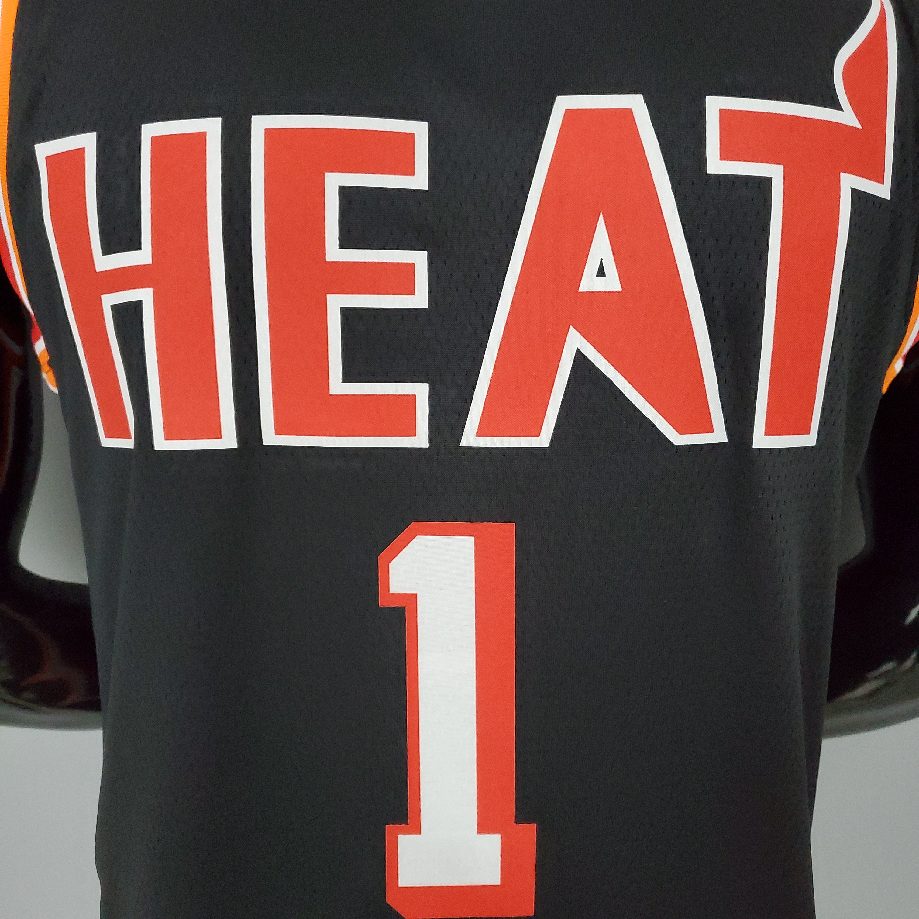 NBA Men Season 2018 Miami Heat Black #1 BOSH Jersey High Quality Name and Number Print - leoleo123123