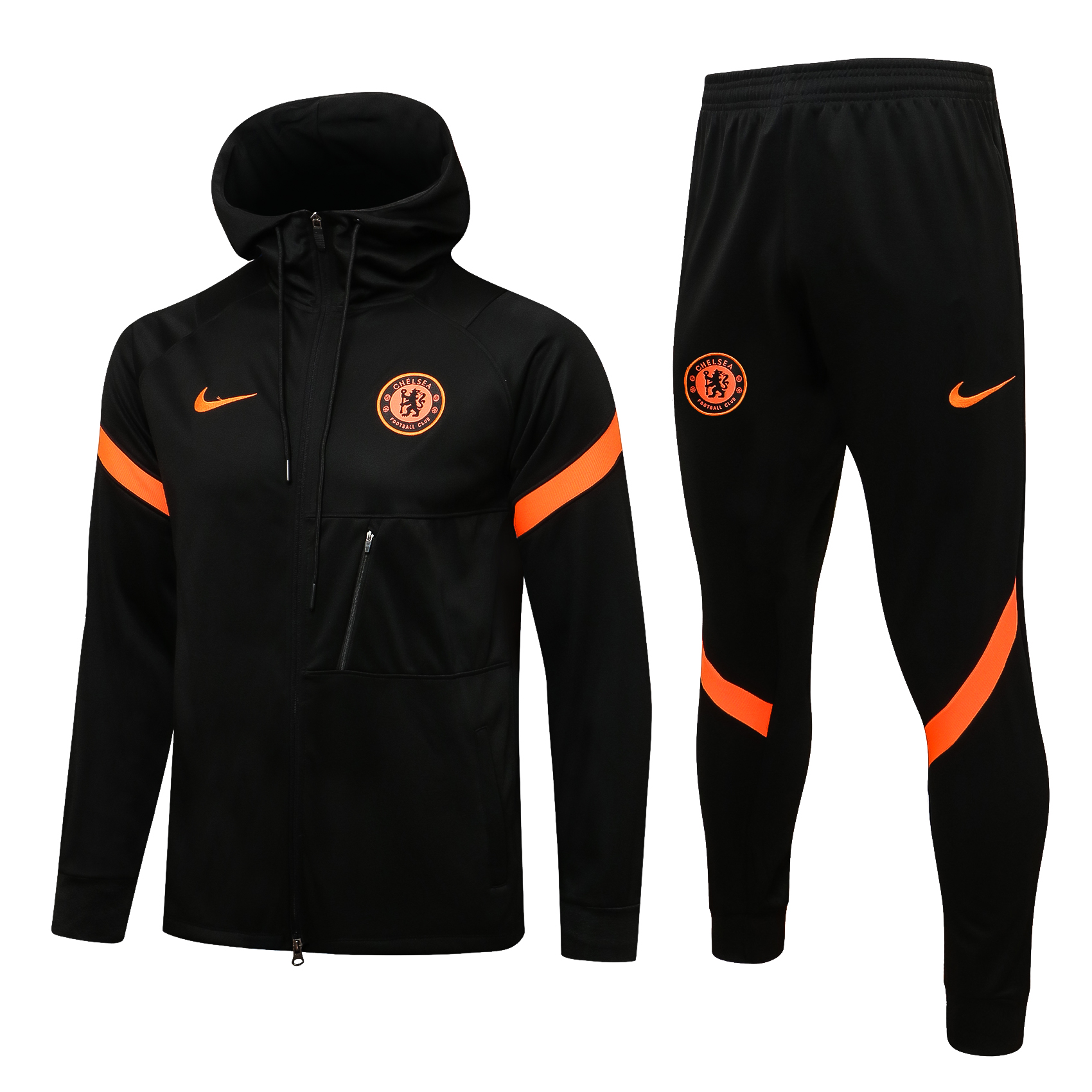 21/22 Chelsea Black Jacket Tracksuit with Cap Thai Quality - leoleo123123