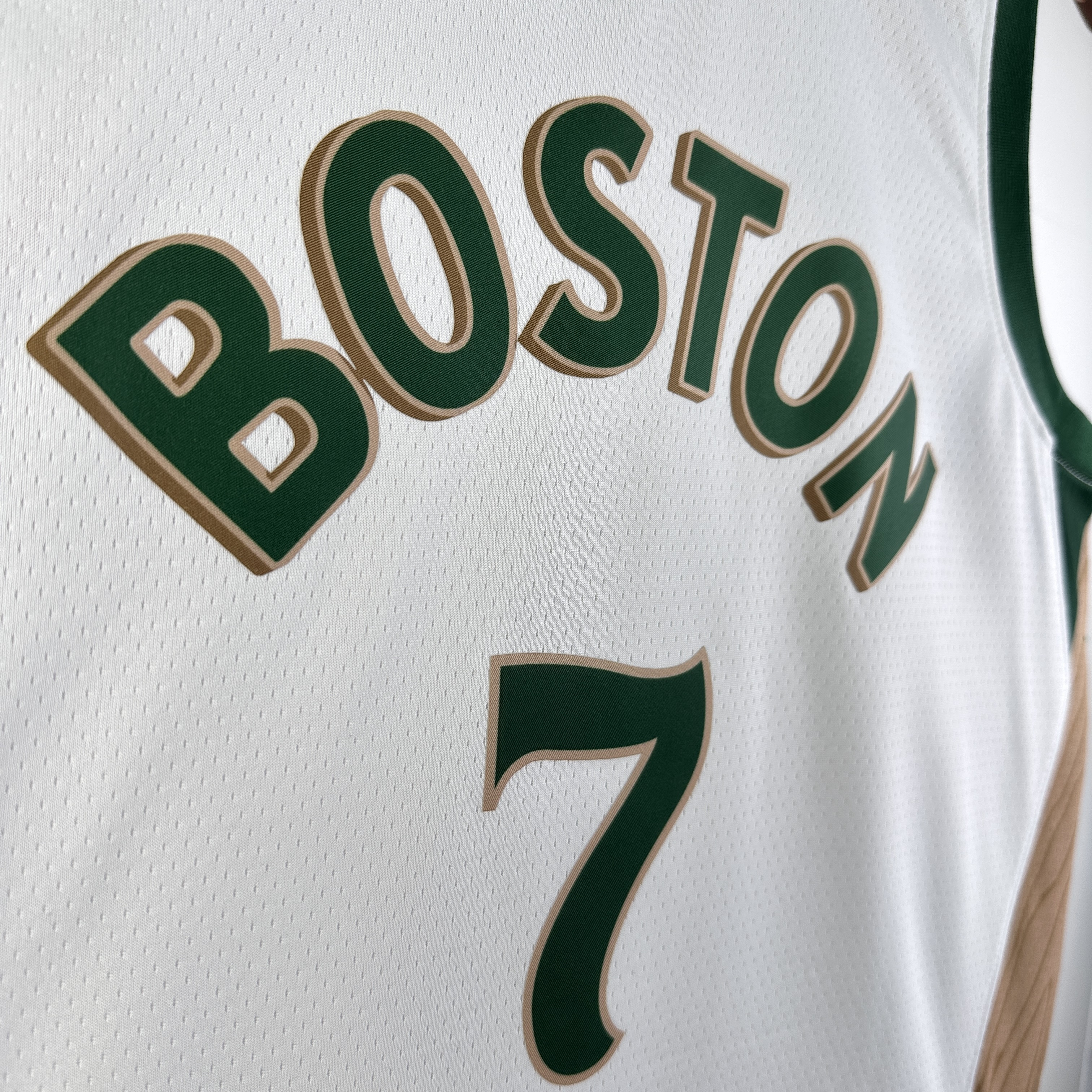 NBA Men Season 2024 Boston Celtics White City Edition #7 BROWN Jersey High Quality Name and Number Print - leoleo123123