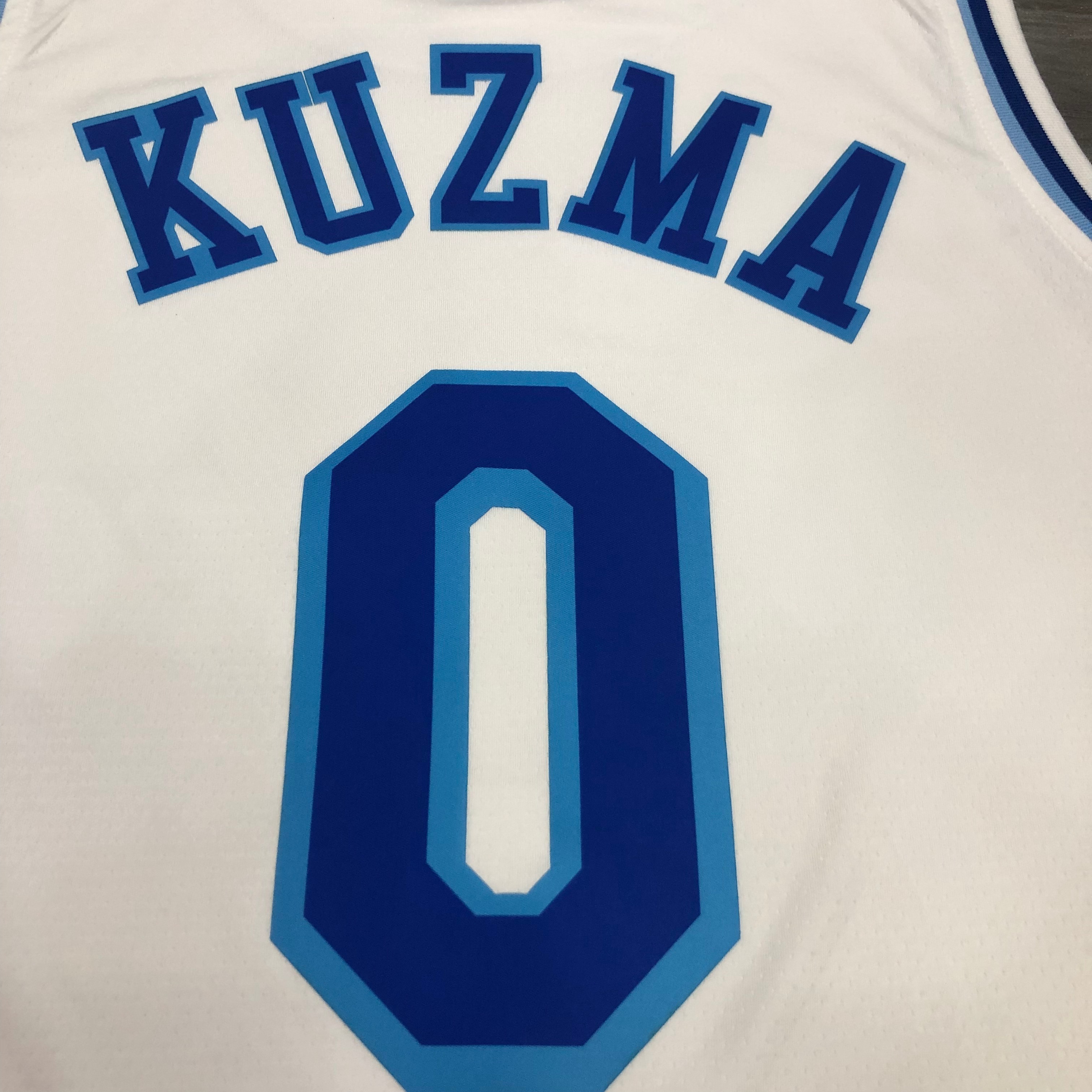 NBA Men Los Angeles Lakers Retro in Latin #0 KUZMA white Round Neck Jersey High Quality Name and Number Print - leoleo123123