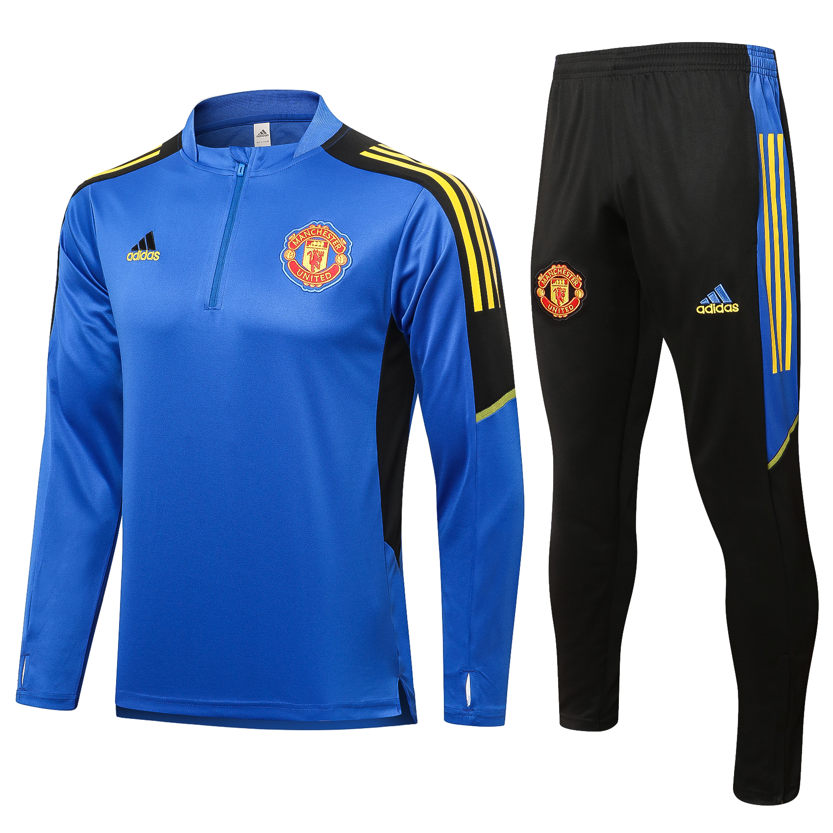 21-22 Man United Blue Sweater Tracksuit Thai Quality - leoleo123123