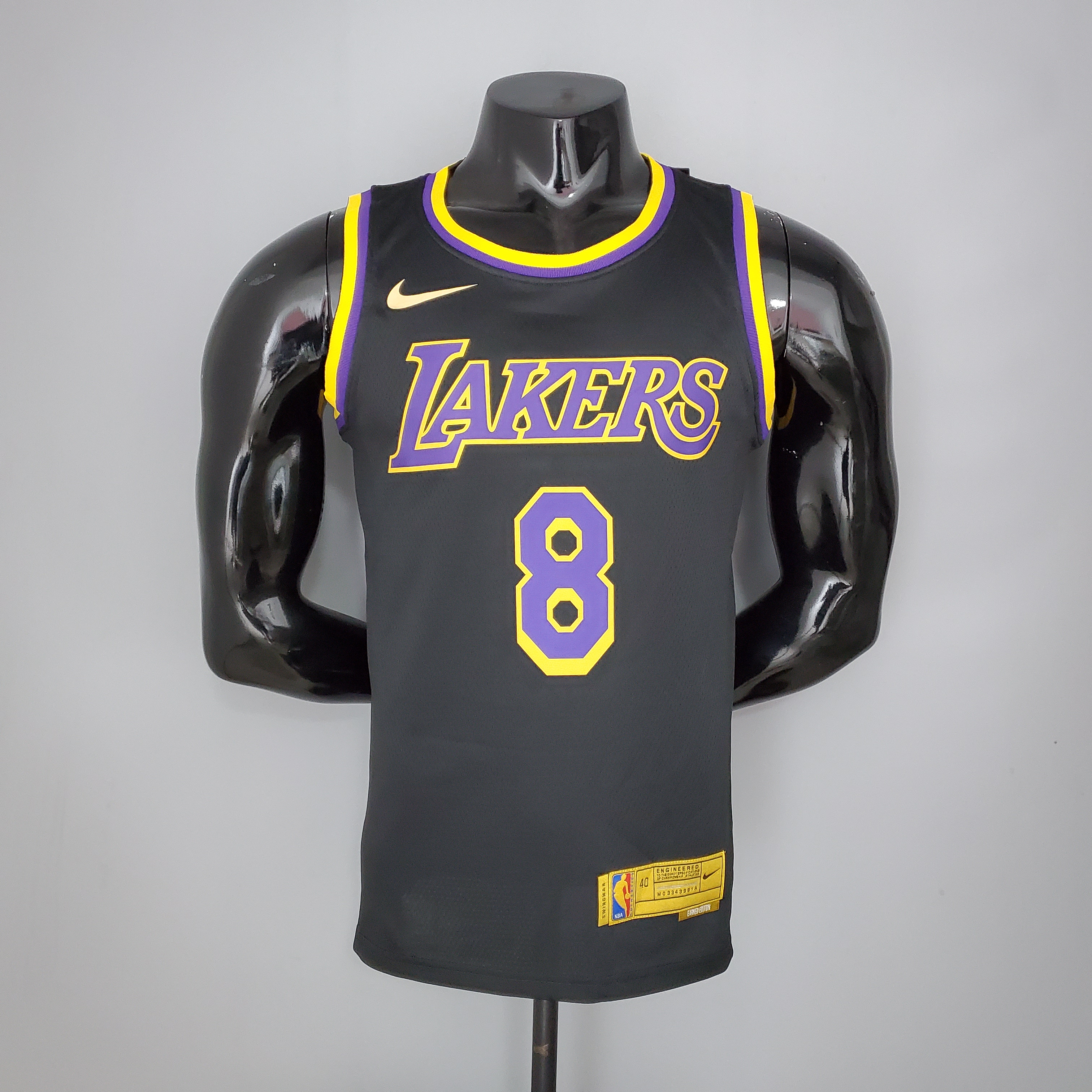 2021 Bryant #8 Lakers Bonus Edition Black NBA Jersey High Quality Name and Number Print - leoleo123123
