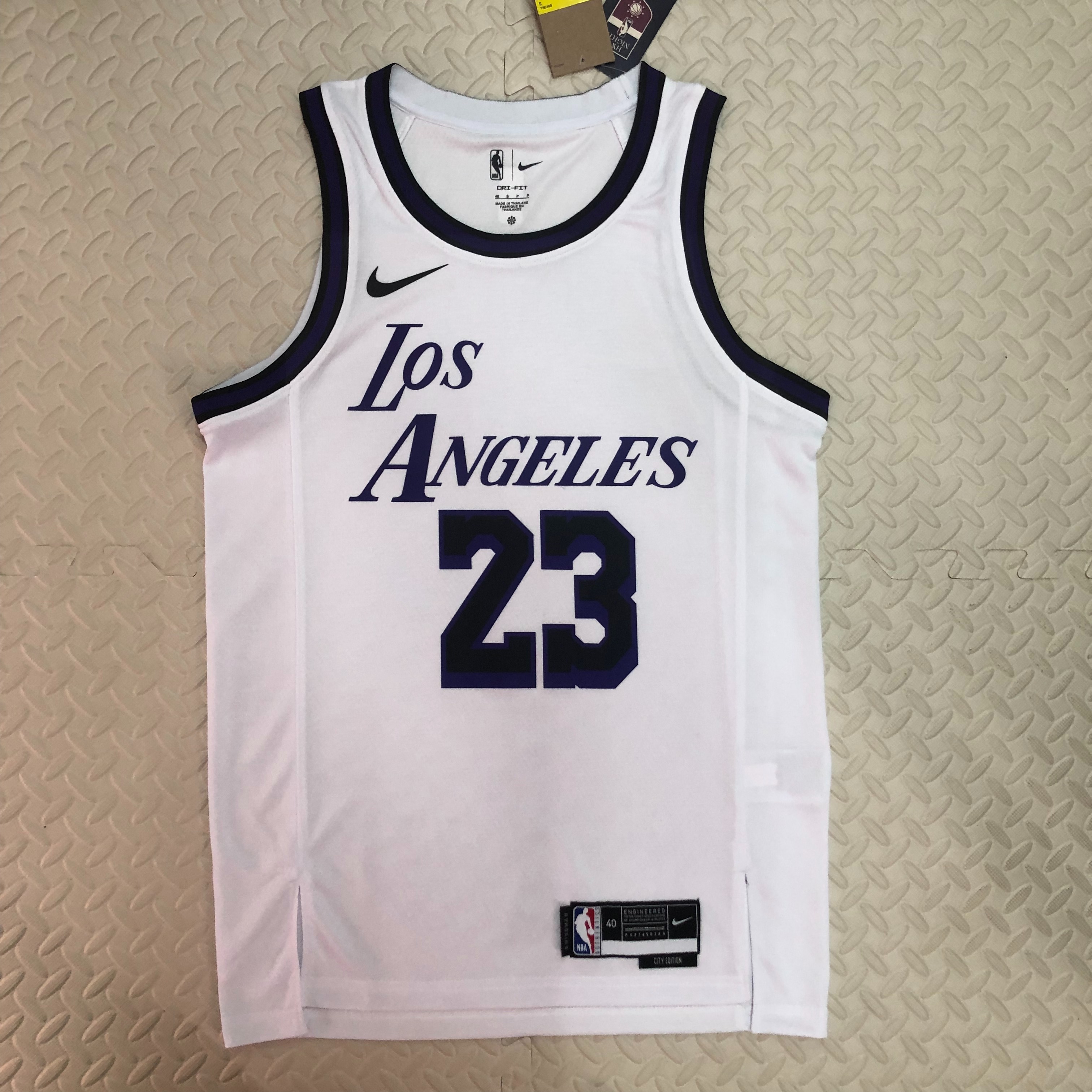 NBA Men Season 2023 Los Angeles Lakers White #23 JAMES Jersey High Quality Name and Number Print - leoleo123123