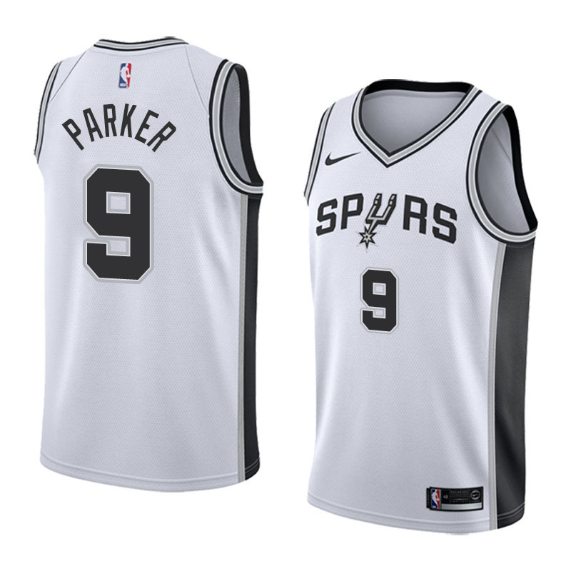 NBA Men San Antonio Spurs White #9 PARKER Jersey High Quality Name and Number Print - leoleo123123