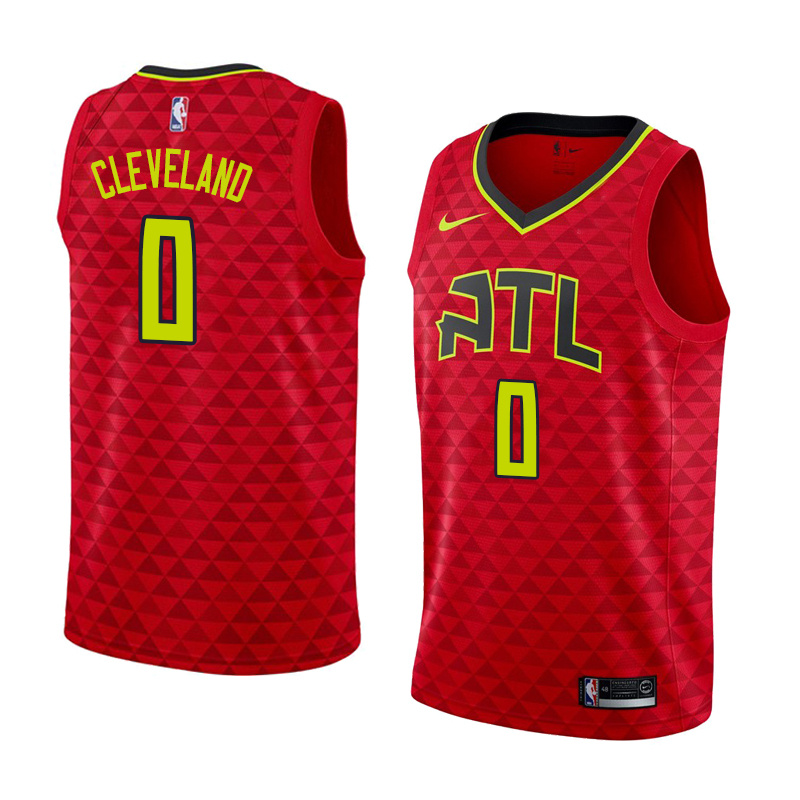 NBA Men Atlanta Hawks Red #0 CLEVELAND Jersey High Quality Name and Number Print - leoleo123123