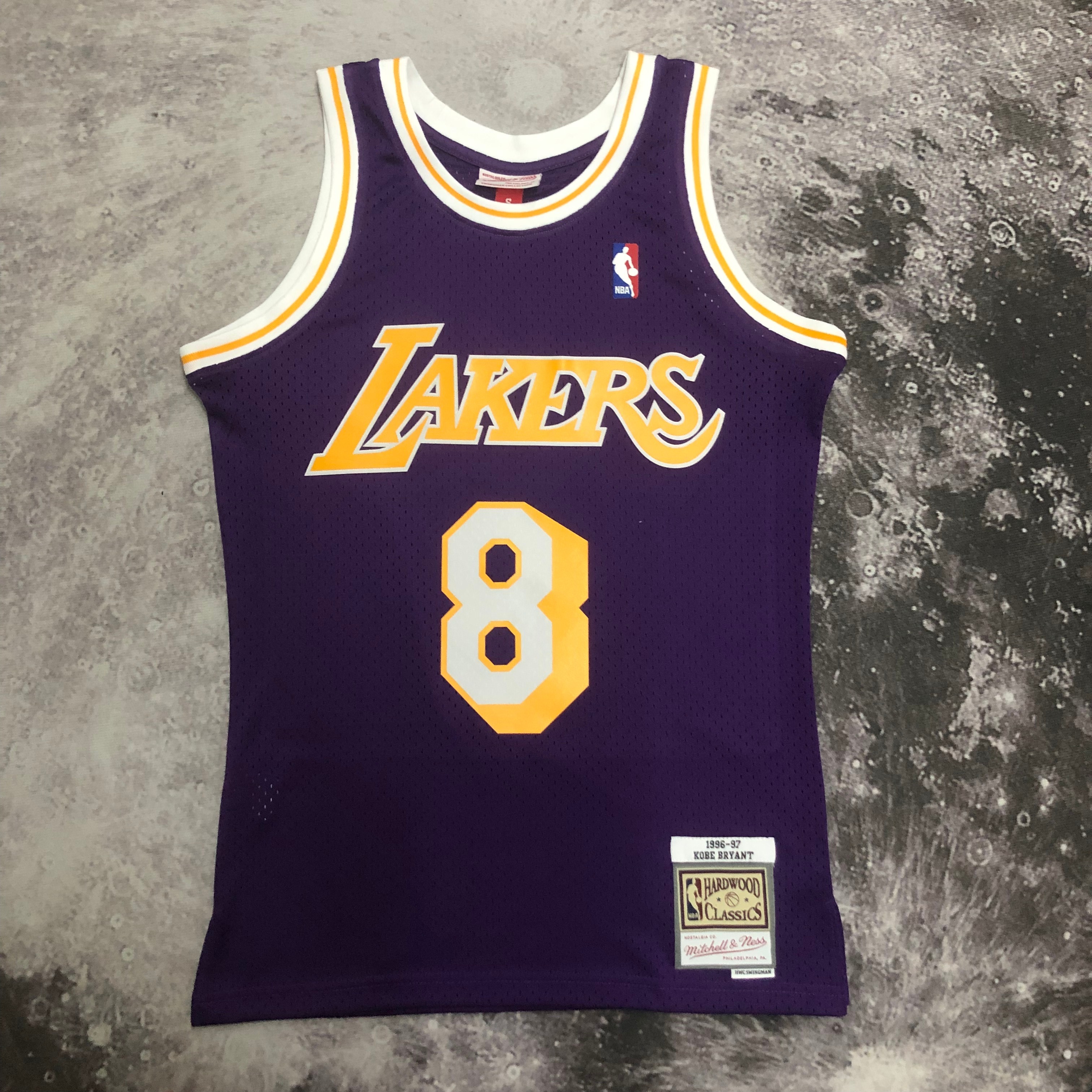 NBA Men Season 96-97 Los Angeles Lakers Purple #8 BRYANT Jersey High Quality Name and Number Print - leoleo123123