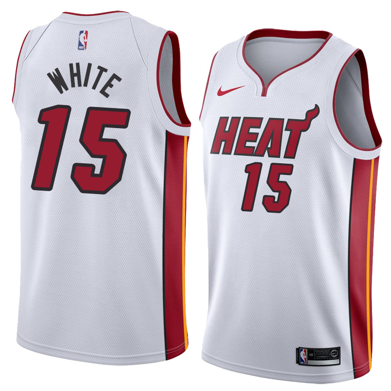 NBA Men Miami Heat White #15 WHITE Jersey High Quality Name and Number Print - leoleo123123