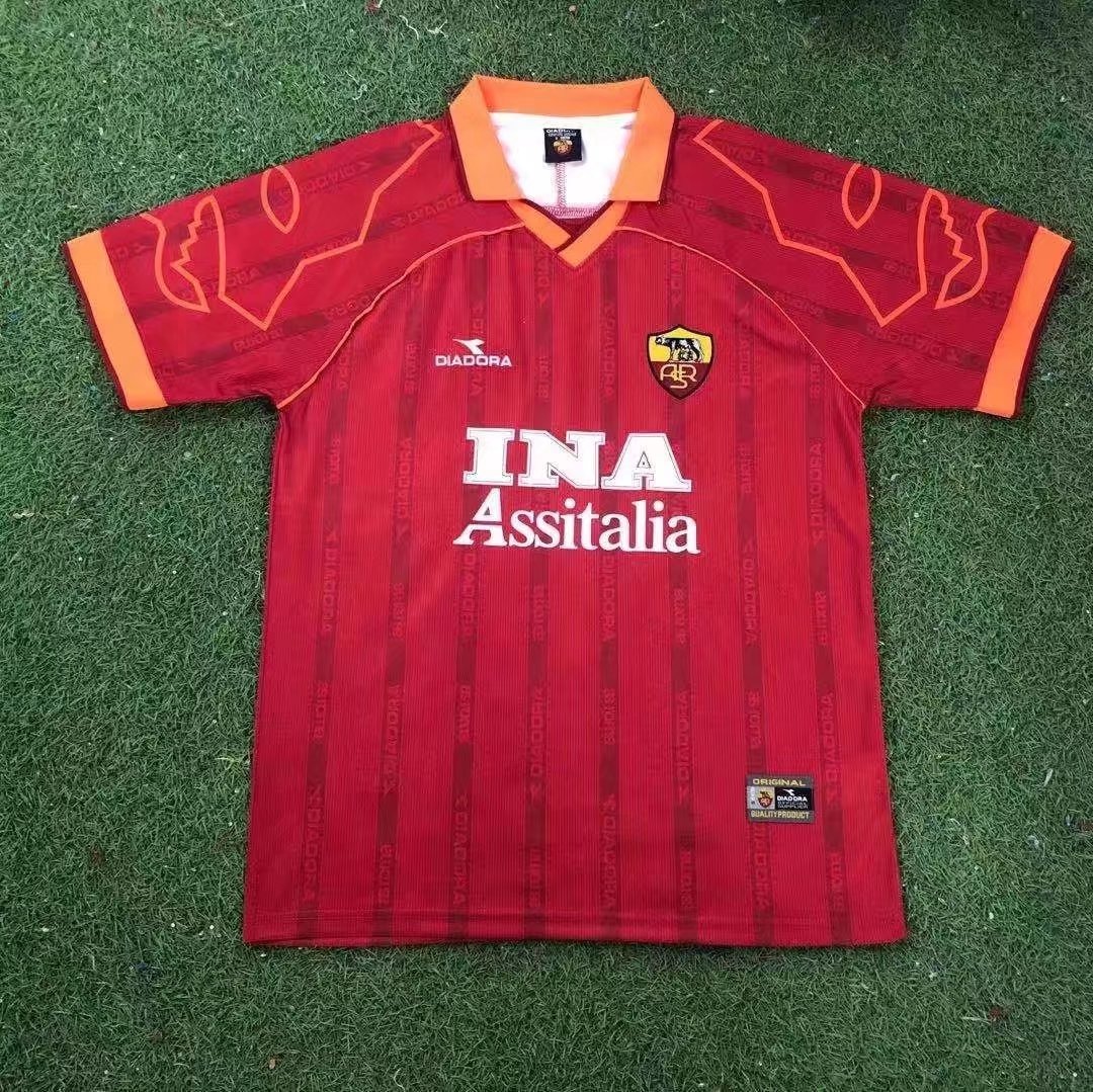 99/00 Roma Home Retro Jersey - leoleo123123
