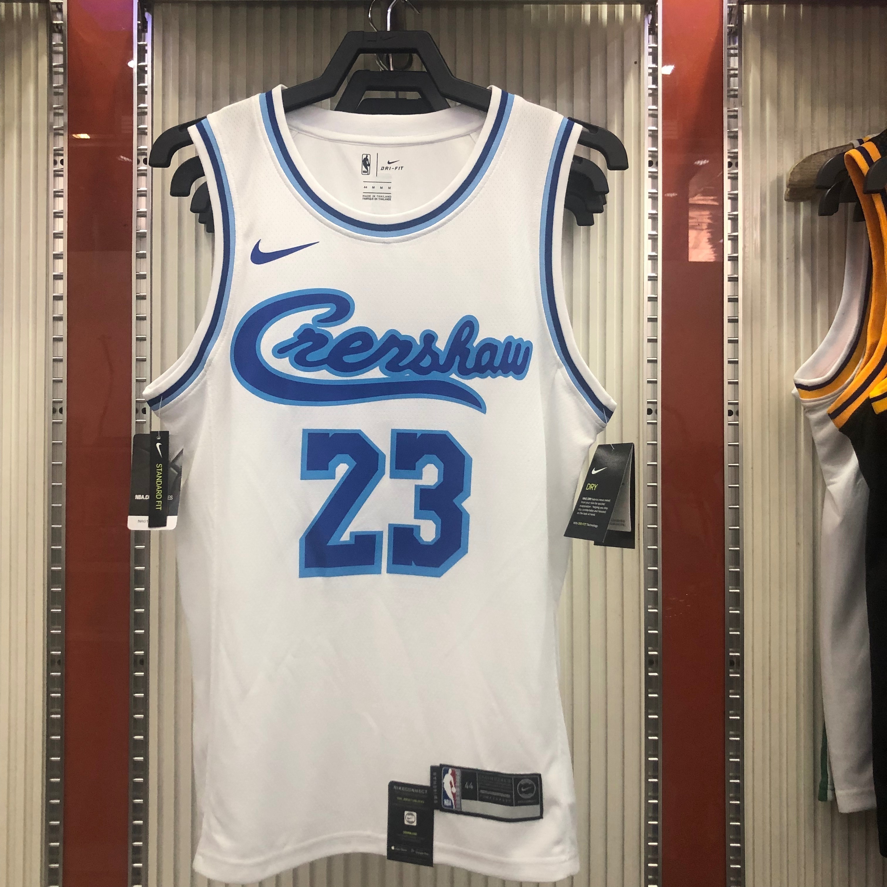 NBA Men Los Angeles Lakers Retro in Latin with Crenshaw #23 JAMES white Round Neck Jersey High Quality Name and Number Print - leoleo123123