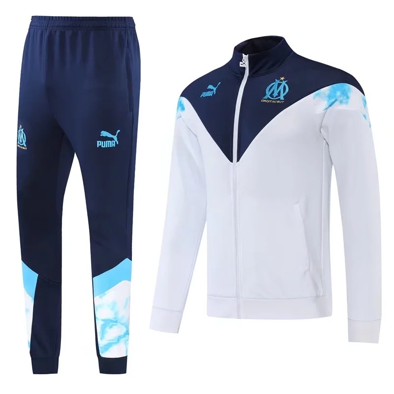 22-23 Marseille White Jacket Tracksuit Thai Quality - leoleo123123
