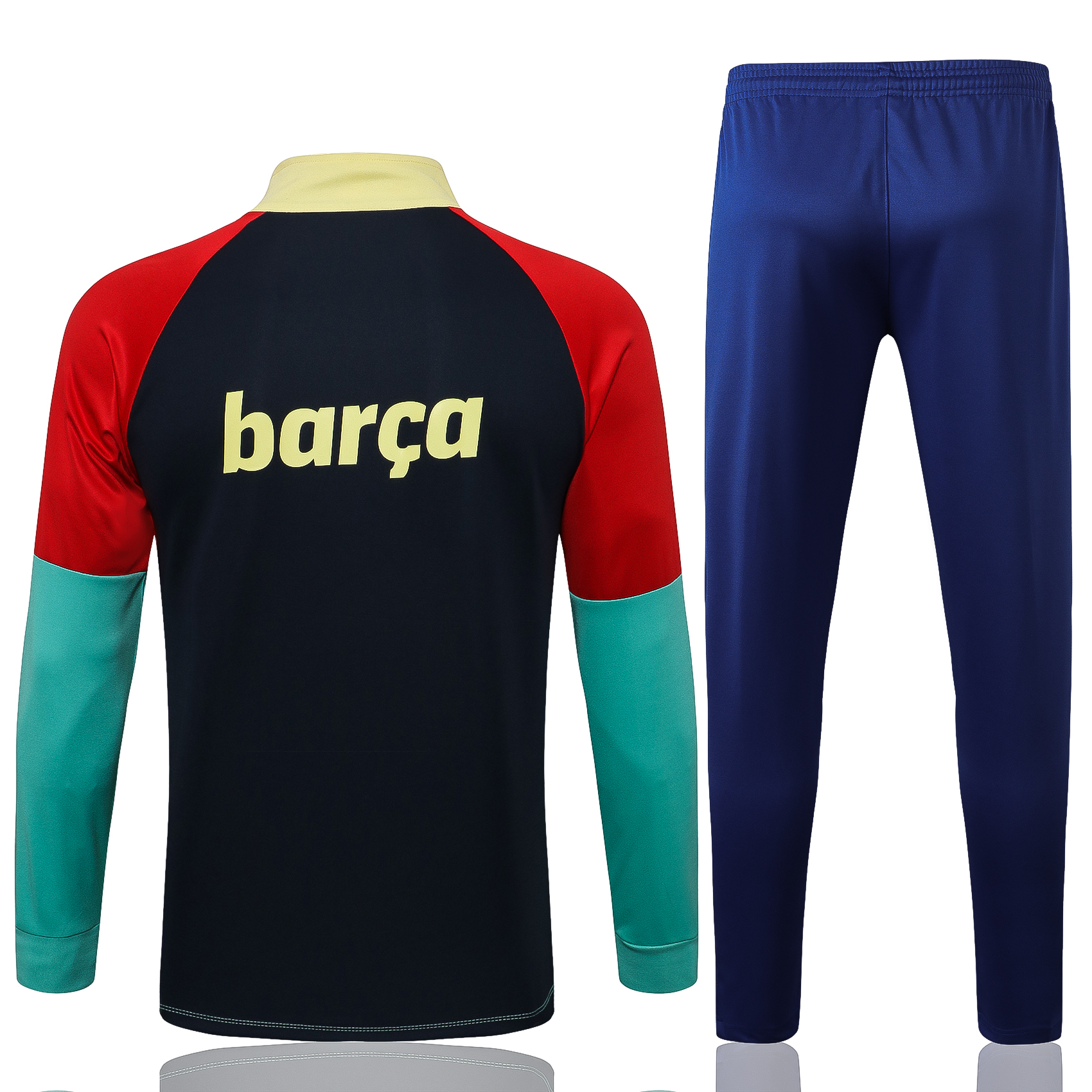 21/22 Barcelona Blue, Black, Green and Yellow Jacket Tracksuit Thai Quality - leoleo123123