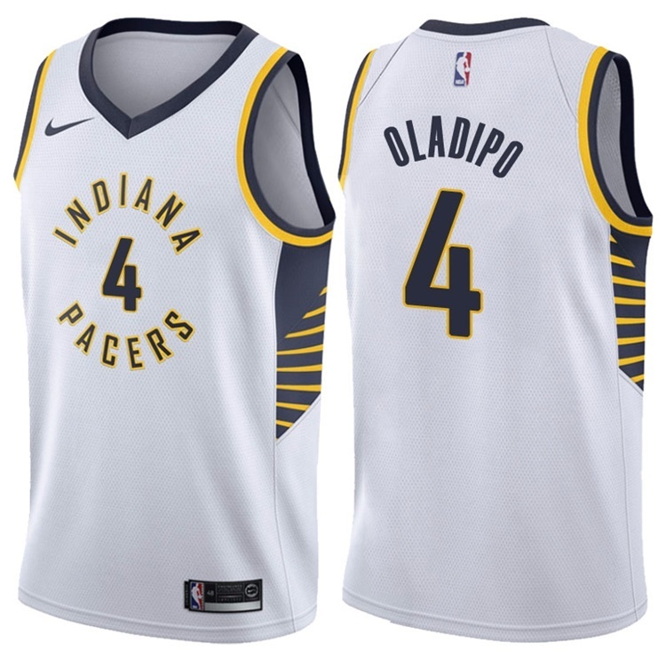 NBA Men Indiana Pacers White #4 OLADIPO Jersey High Quality Name and Number Print - leoleo123123