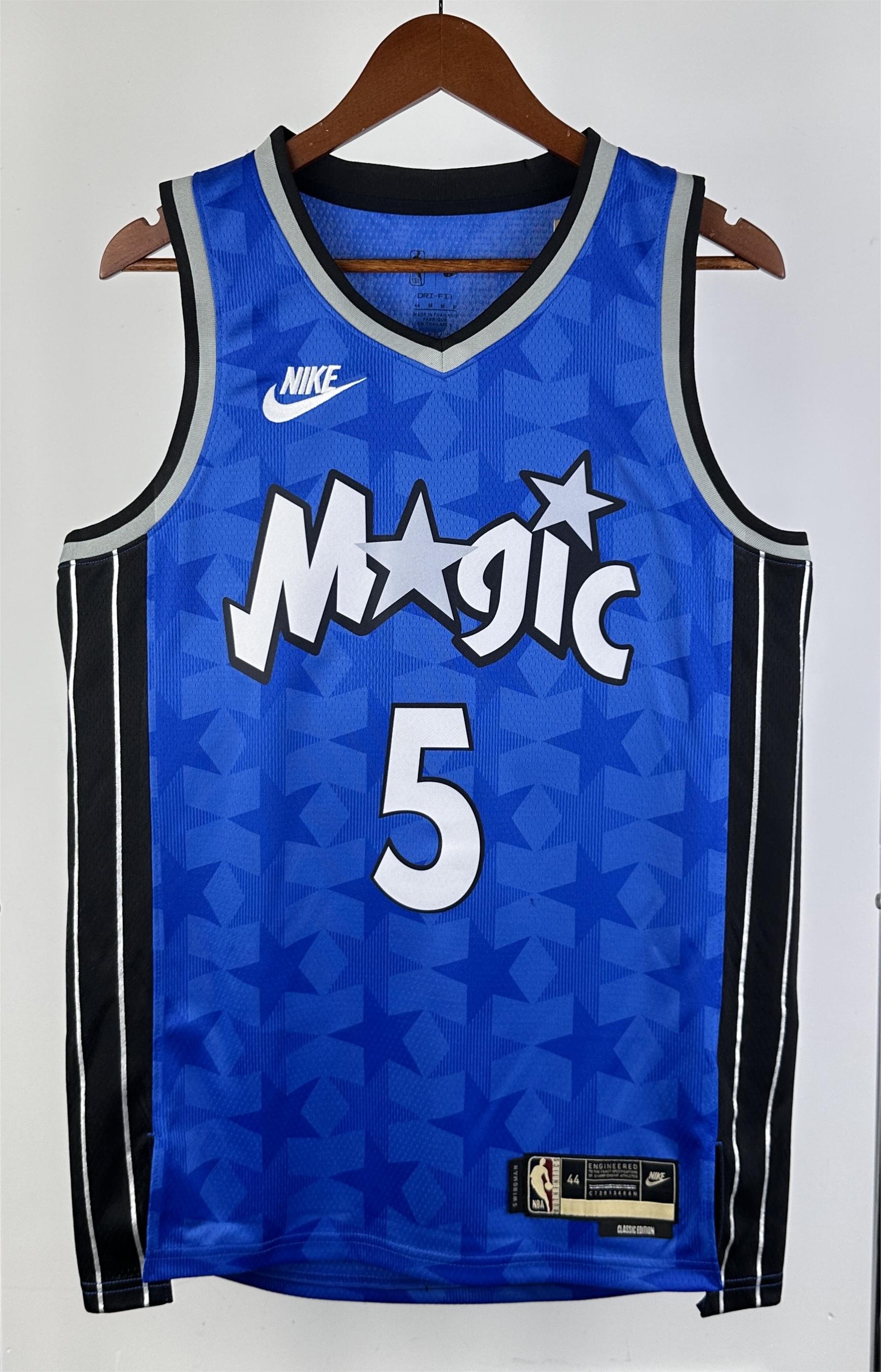 NBA Season 2024 Orlando Magic Retro Blue #5 BANCHERO Jersey High Quality Name and Number Print - leoleo123123