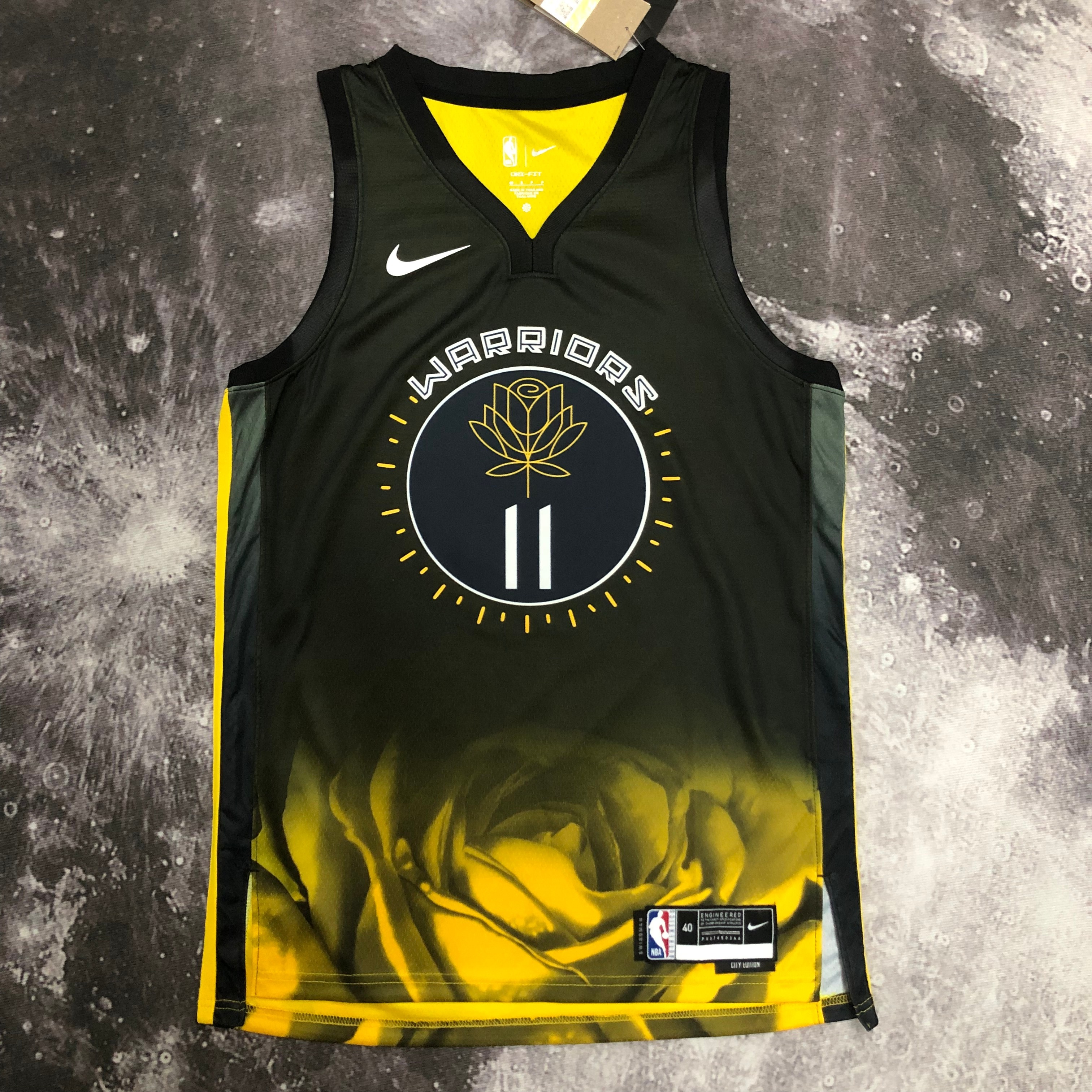 NBA Men Season 2023 Golden State Warriors Black #11 THOMPSON Jersey High Quality Name and Number Print - leoleo123123