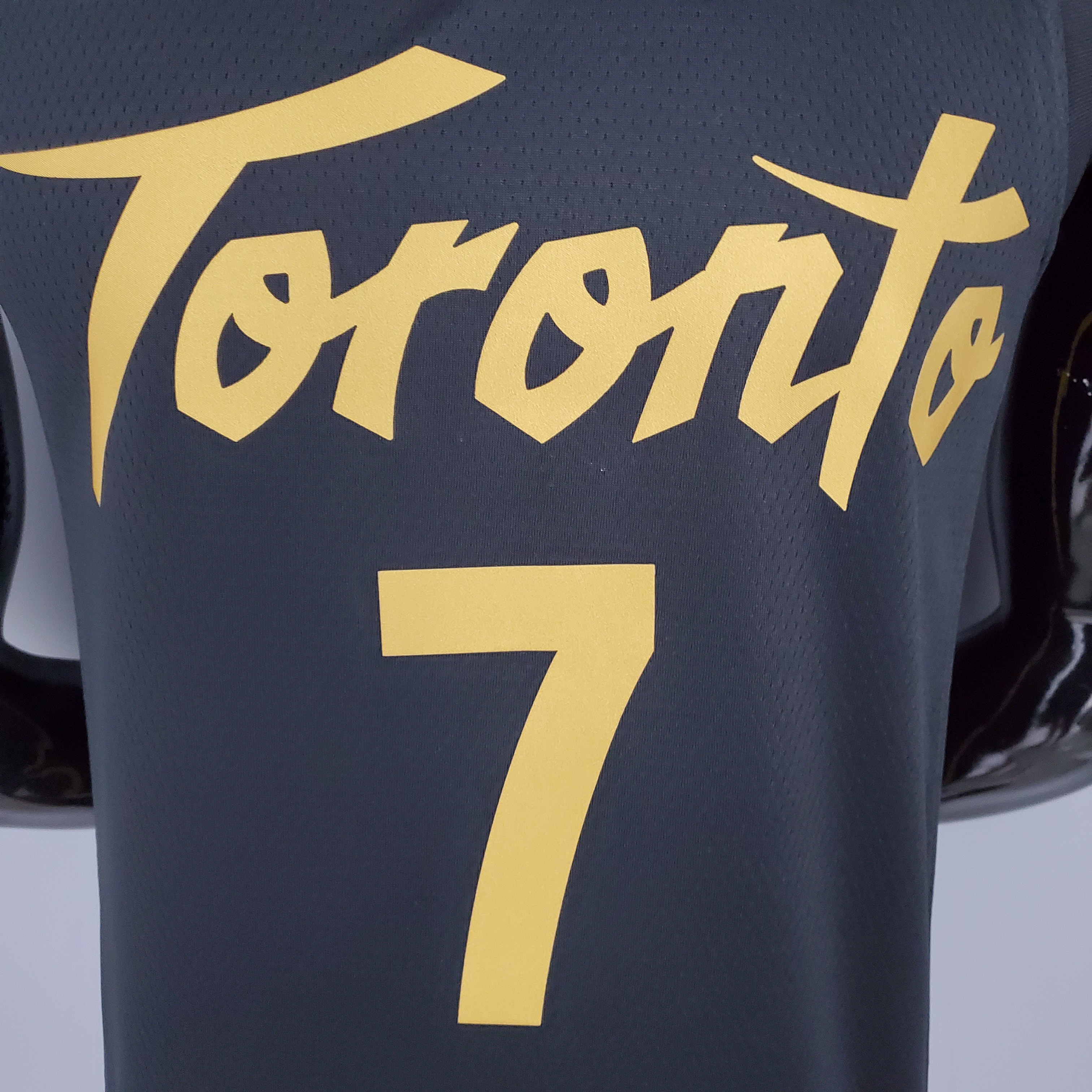 2021 season LOWRY#7 Raptors Black Gold NBA Jersey High Quality Name and Number Print - leoleo123123