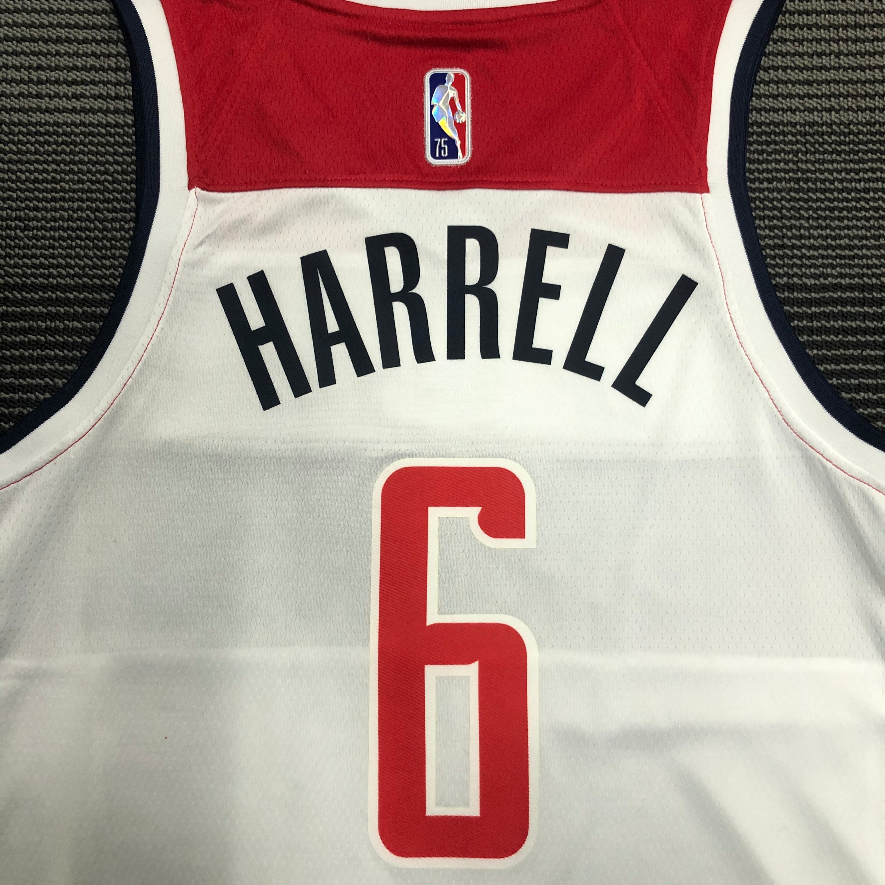 NBA 75th Anniversary Men Washington Wizards White #6 HARRELL Jersey High Quality Name and Number Print - leoleo123123