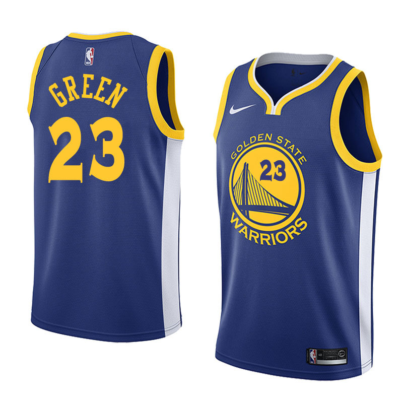 NBA Men Golden State Warriors Blue #23 GREEN Jersey High Quality Name and Number Print - leoleo123123