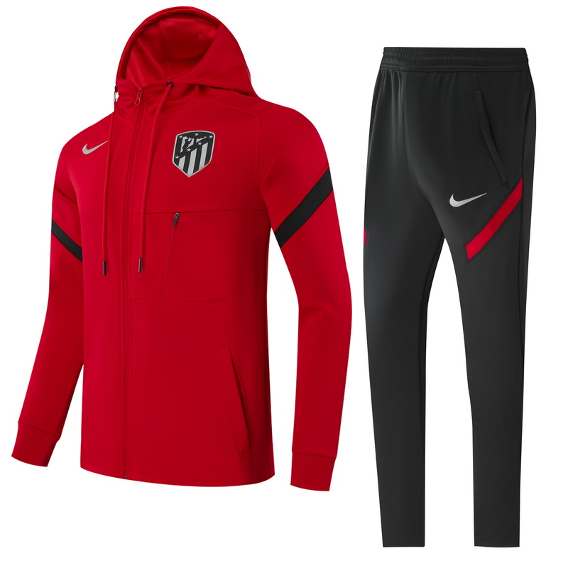 21-22 At Madrid Red Jacket with Cap Tracksuit Thai Quality - leoleo123123