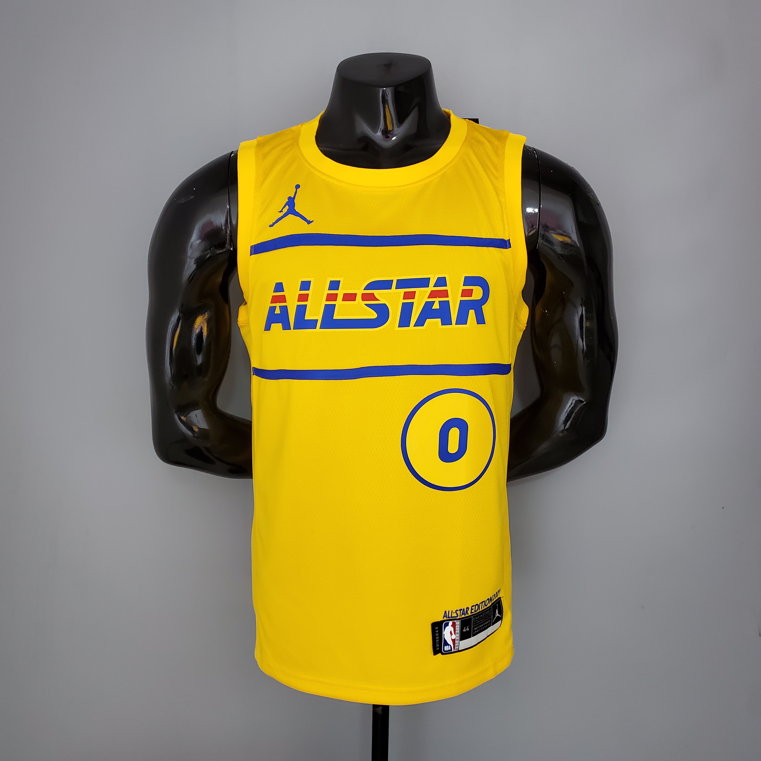 NBA Men 2021 All Star Jerseys Yellow #0 LILLARD Jersey High Quality Name and Number Print - leoleo123123