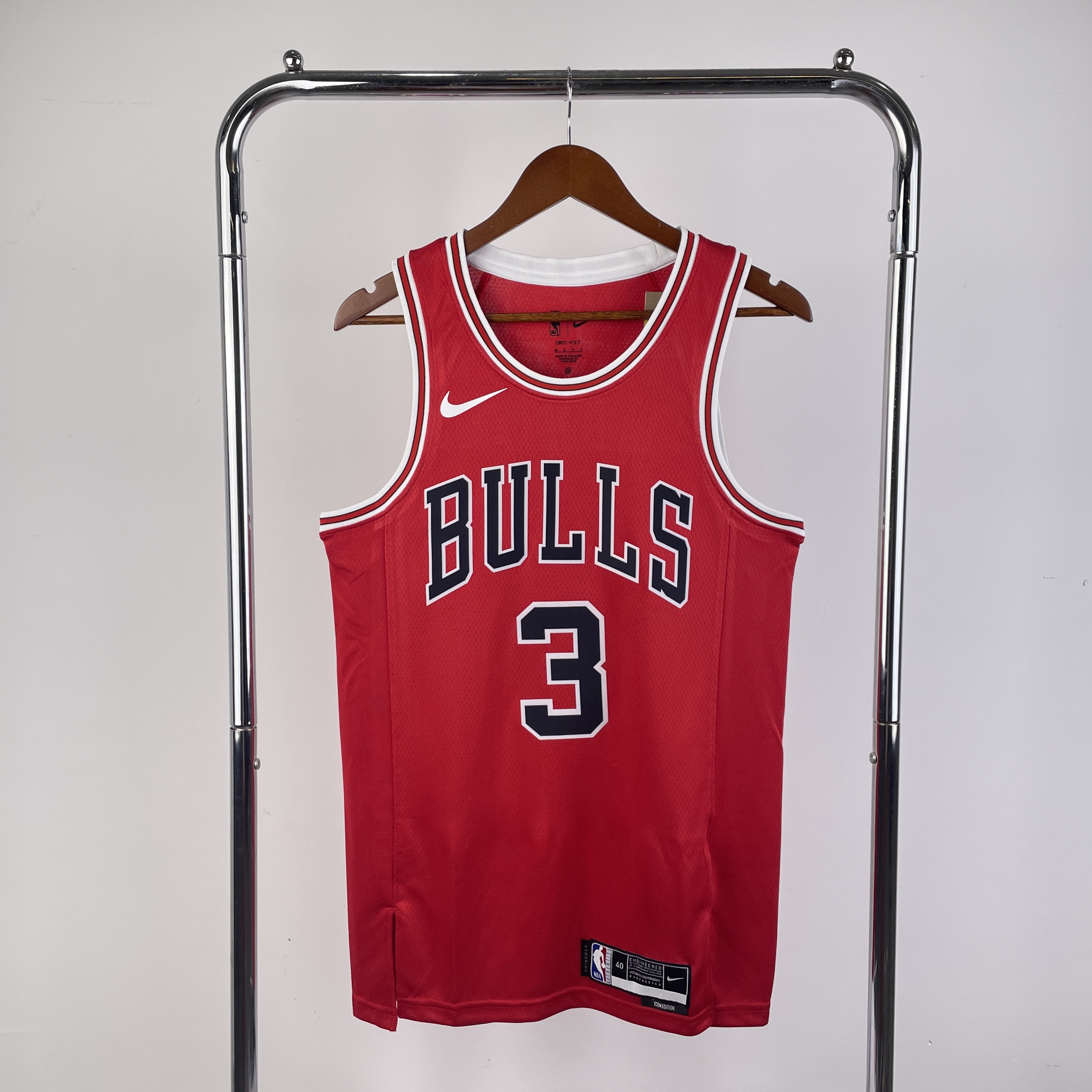 NBA Men 2023 Chicago Bulls Red #3 WADE Jersey High Quality Name and Number Print - leoleo123123