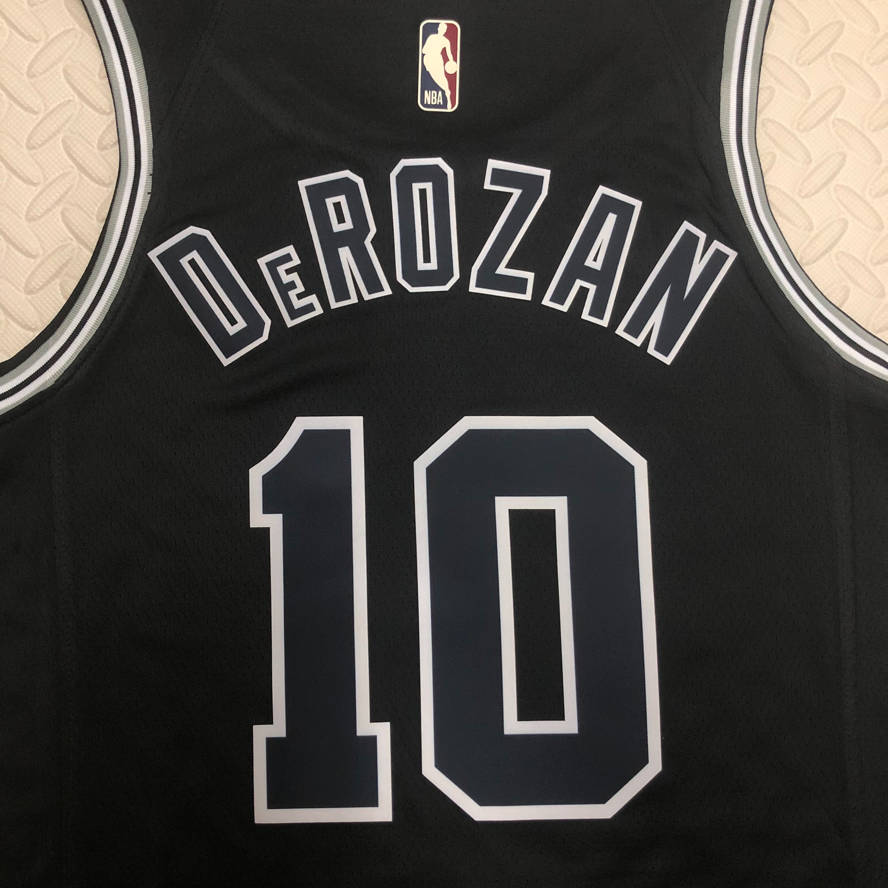 NBA Men Season 2023 San Antonio Spurs Black Retro #10 DEROZAN Jersey High Quality Name and Number Print - leoleo123123