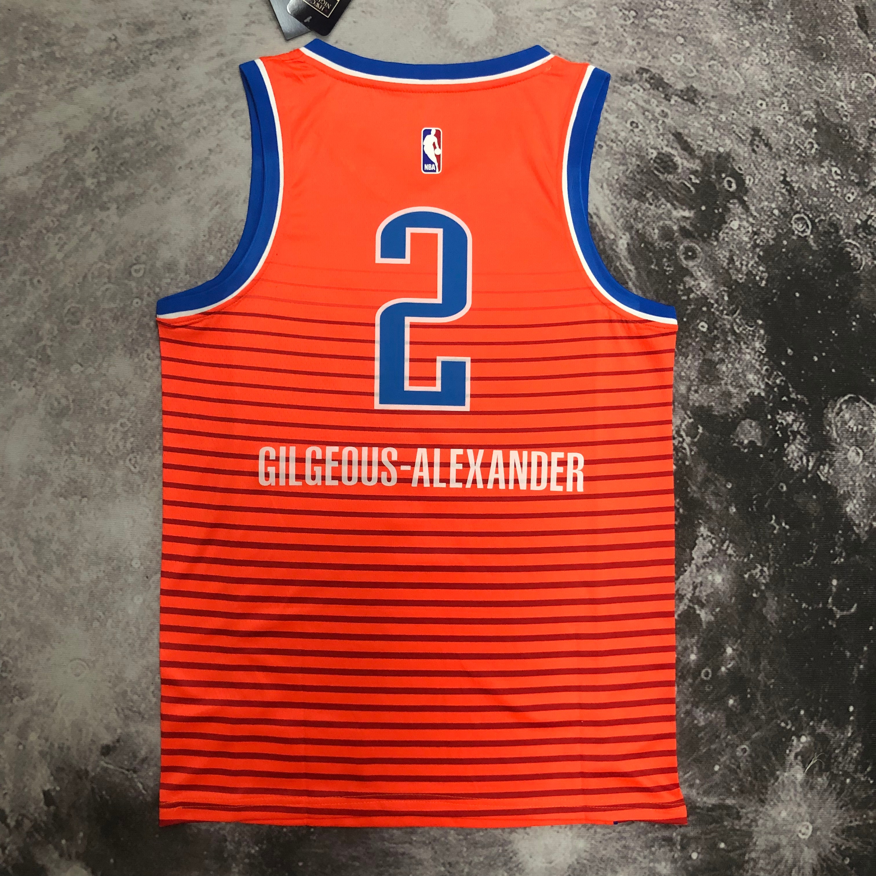 NBA New Season 2021 Men Oklahoma City Thunder Orange #2 GILGEOUS-ALEXANDER Jersey High Quality Name and Number Print - leoleo123123