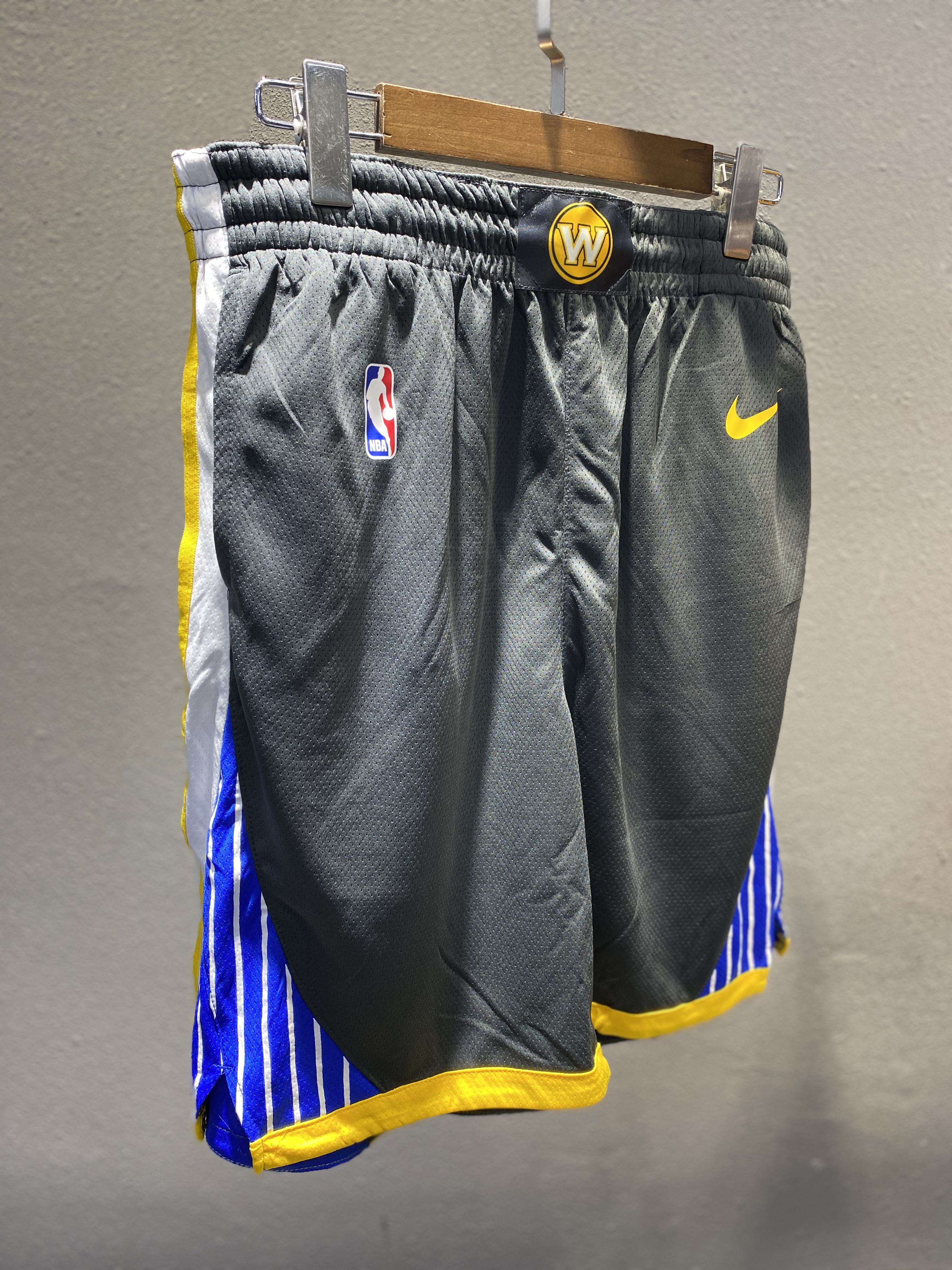 NBA Men Golden State Warriors Black Pant Short High Quality Name and Number Print - leoleo123123