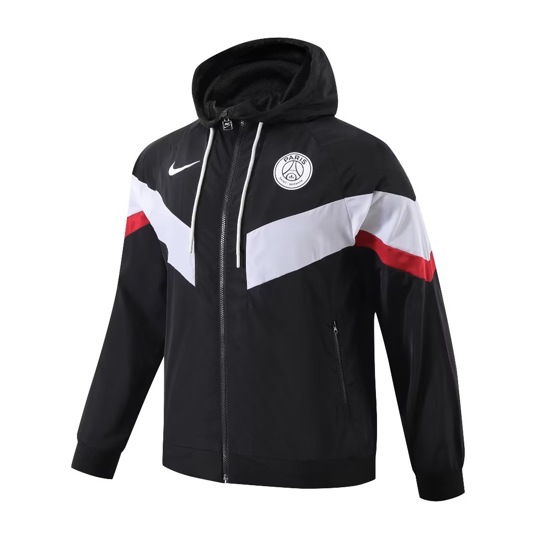 23/24 PSG Black Windbreaker Jacket 1:1 Quality - leoleo123123