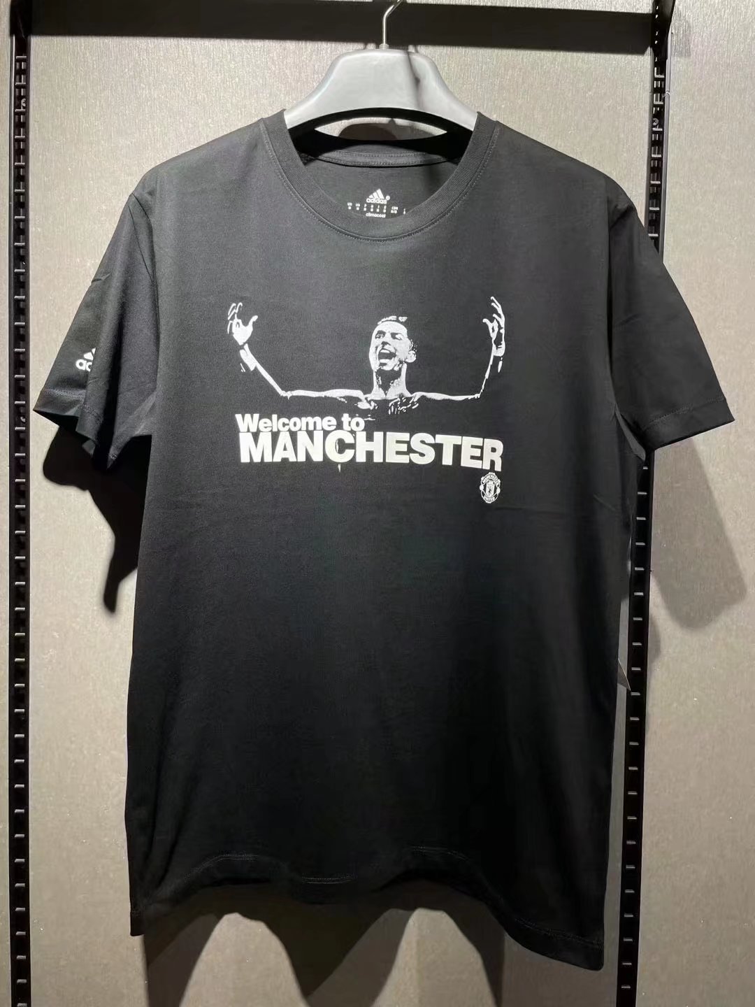 Manchester United Ronaldo Cotton T-shirt Black Color - leoleo123123