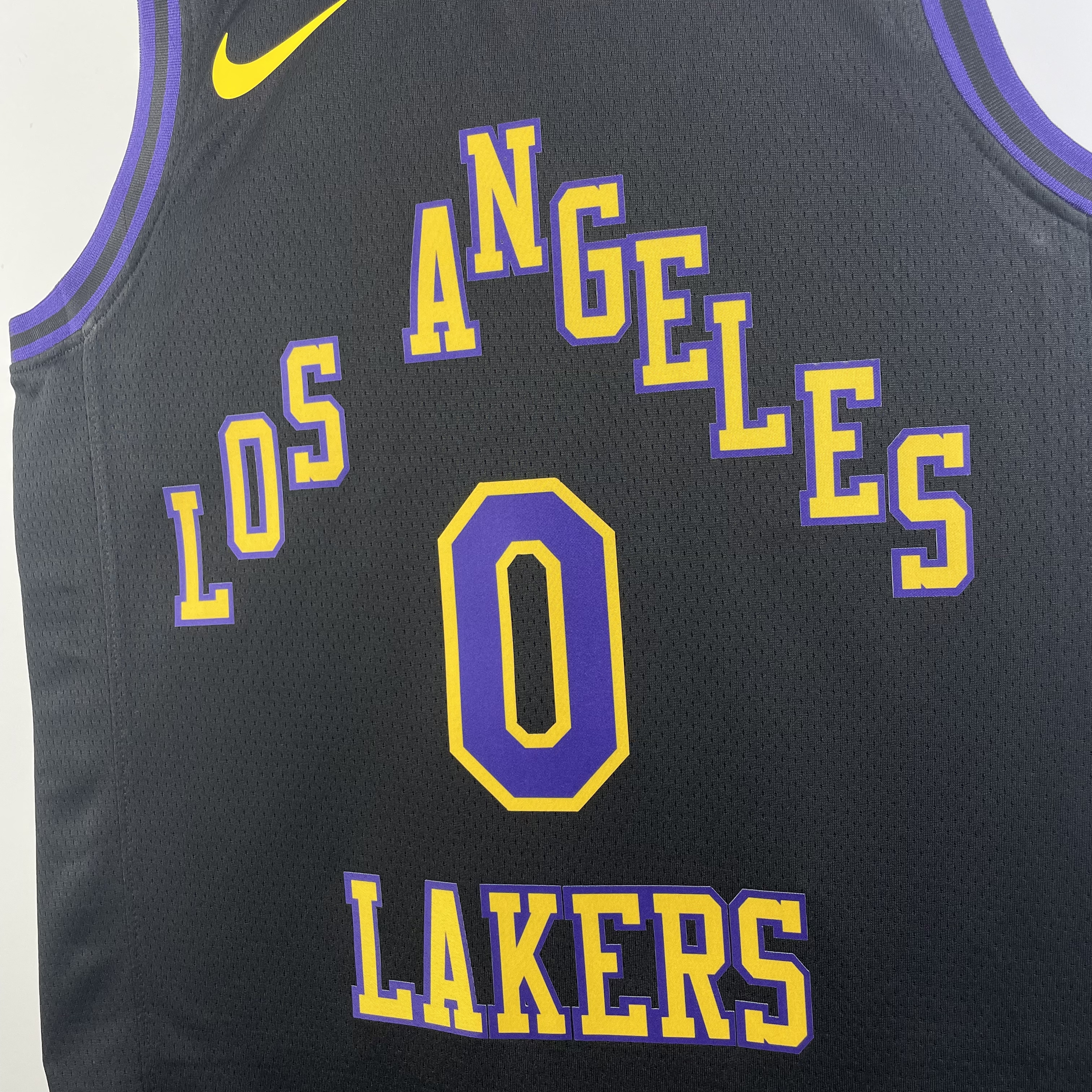 NBA Men 2024 Los Angeles Lakers Black City Version #0 WESTBROOK Jersey High Quality Name and Number Print - leoleo123123