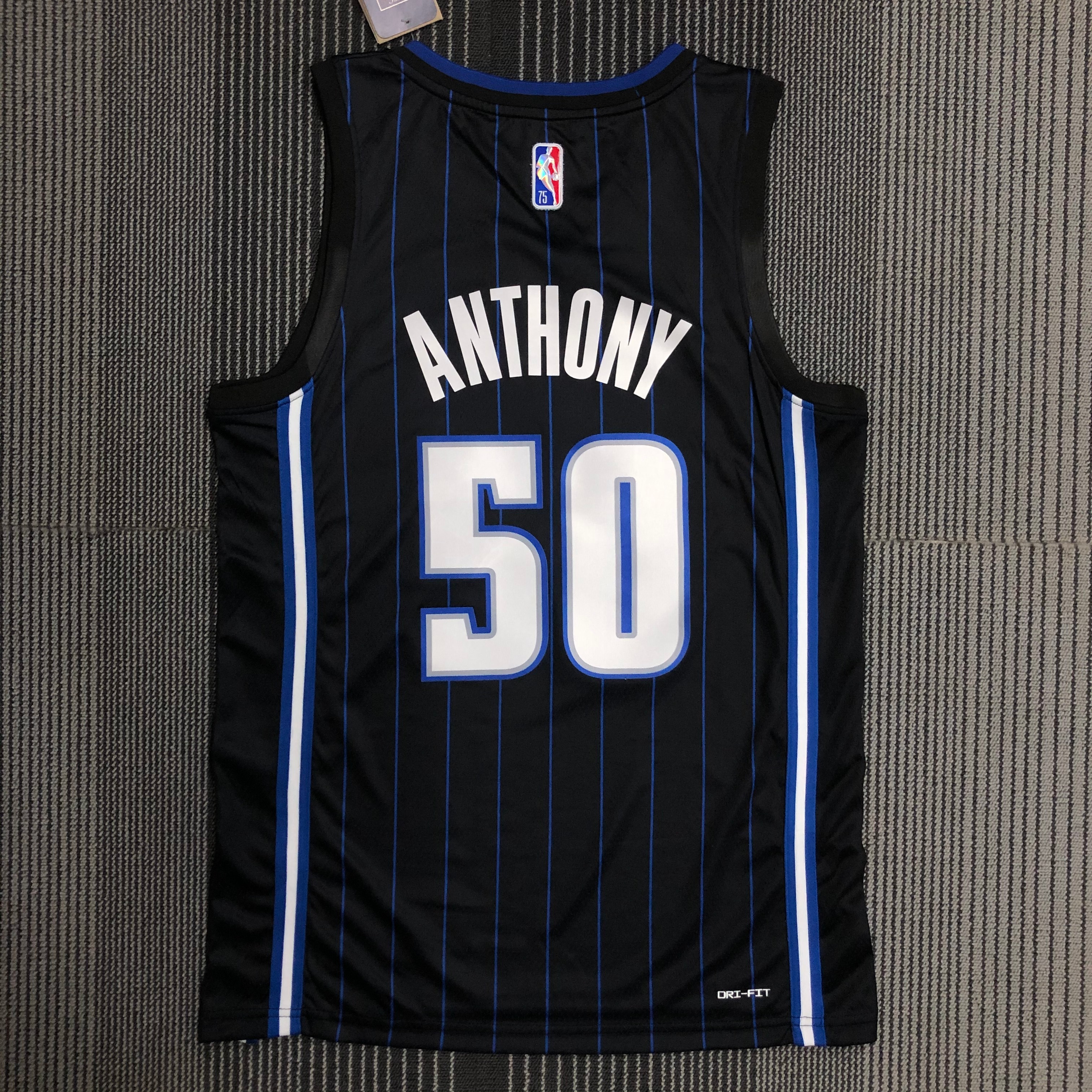NBA Season 75th Anniversary Orlando Magic #50 ANTHONY Black Jersey High Quality Name and Number Print - leoleo123123