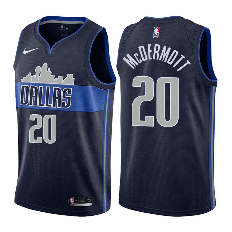 NBA Men Dallas Mavericks Dark Blue with Snow Mountain #20 McDERMOTT Jersey High Quality Name and Number Print - leoleo123123