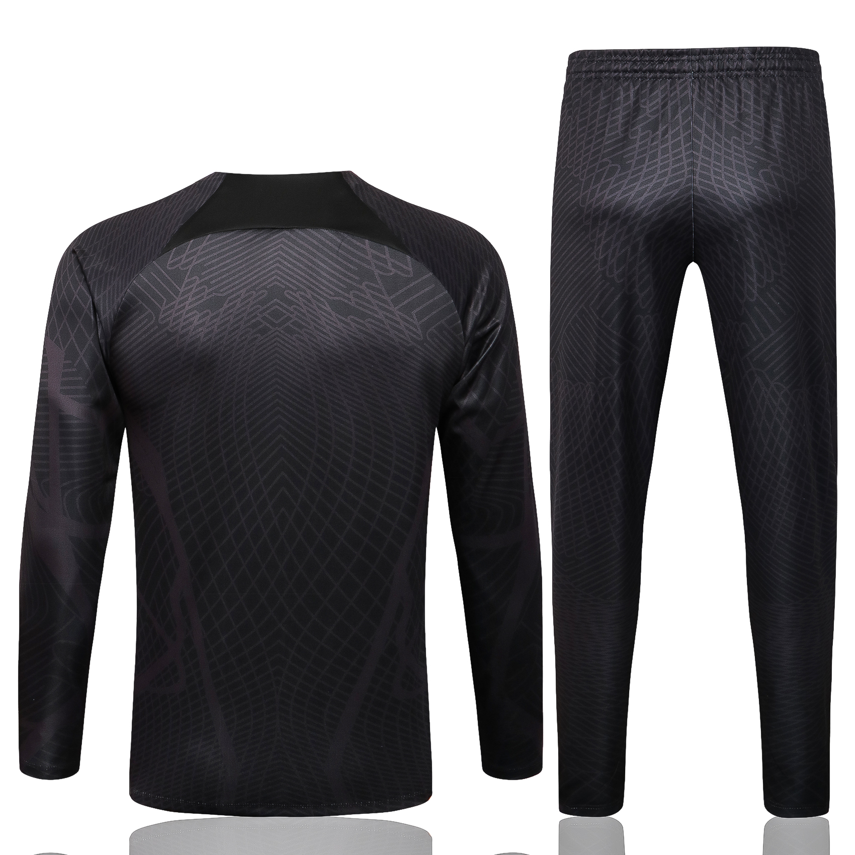 22-23 Korea Black Sweater Tracksuit with Ink-jet Printing Thai Quality - leoleo123123