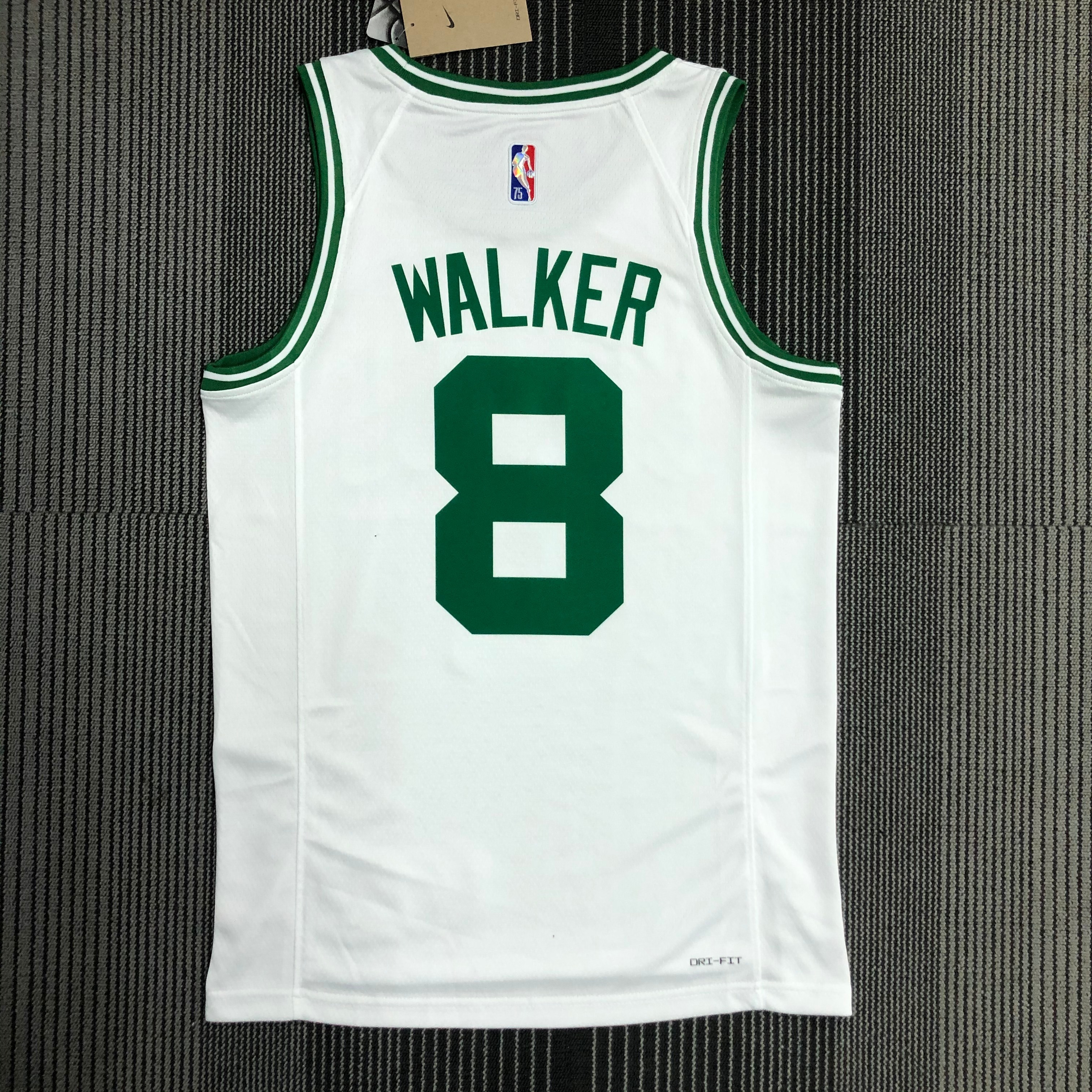 NBA 75th Anniversary Boston Celtics White #8 WALKER Jersey High Quality Name and Number Print - leoleo123123