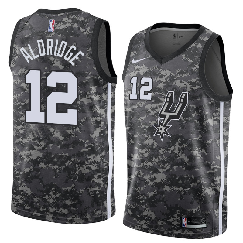 NBA Men San Antonio Spurs camouflage #12 ALDRIDGE Jersey High Quality Name and Number Print - leoleo123123