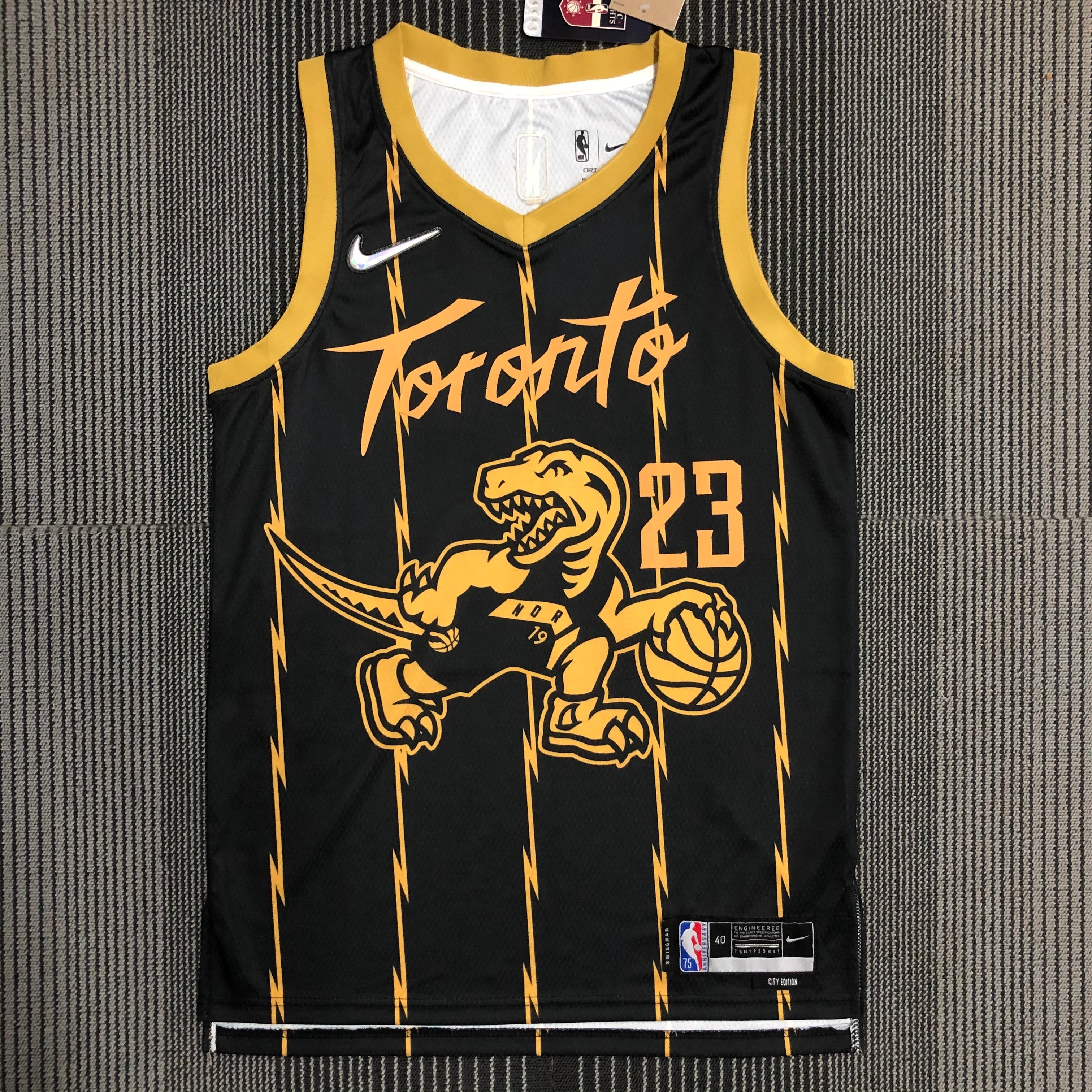 NBA Men 75th Anniversary Toronto Raptors Black #23 VANVLEET Jersey High Quality Name and Number Print - leoleo123123