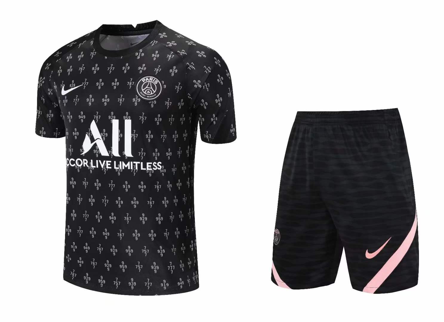 21/22 PSG Training Jersey Black Color Training Tracksuit - leoleo123123