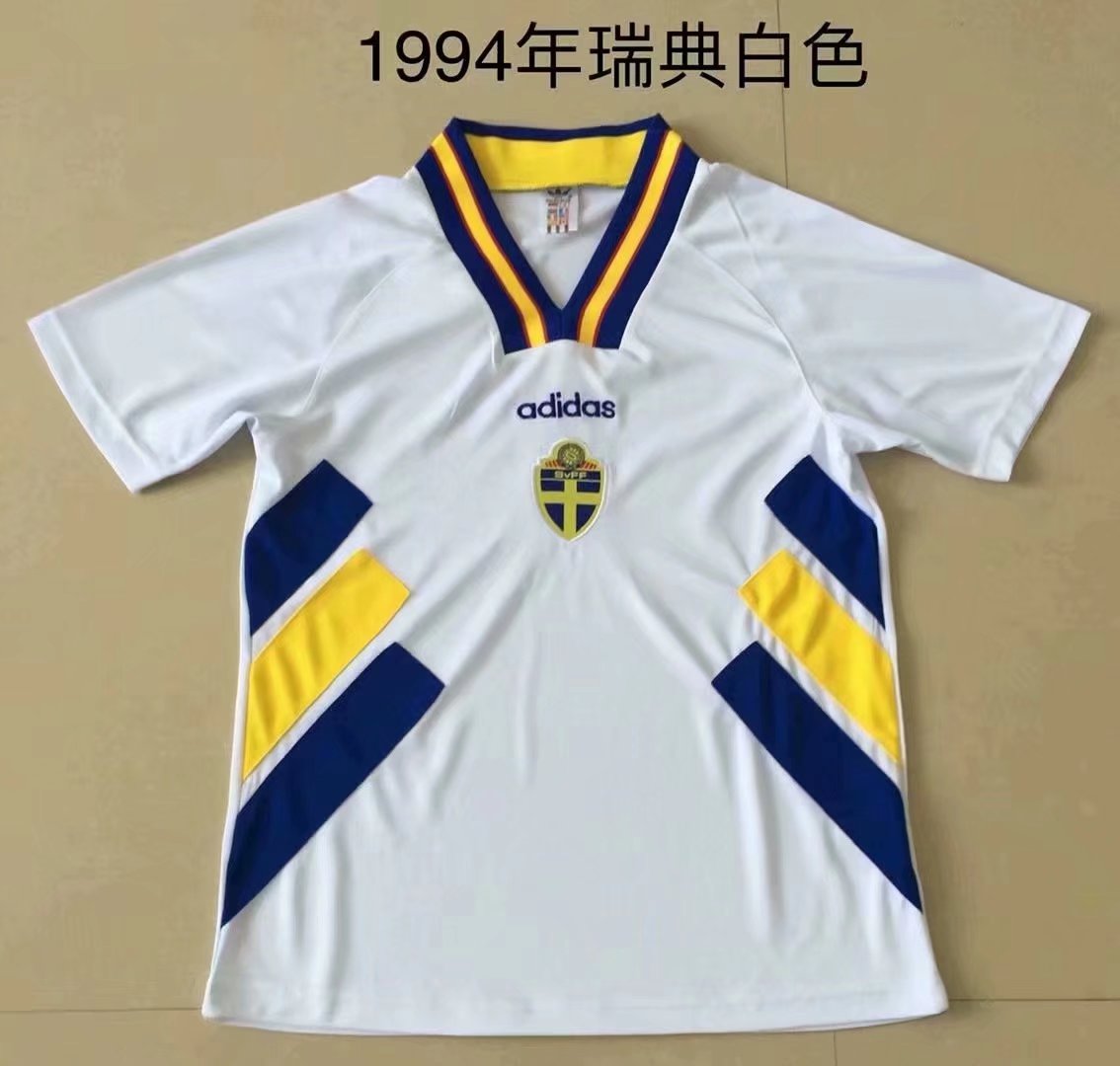 1994 Sweden Home Retro Soccer Jersey Fans Version - leoleo123123
