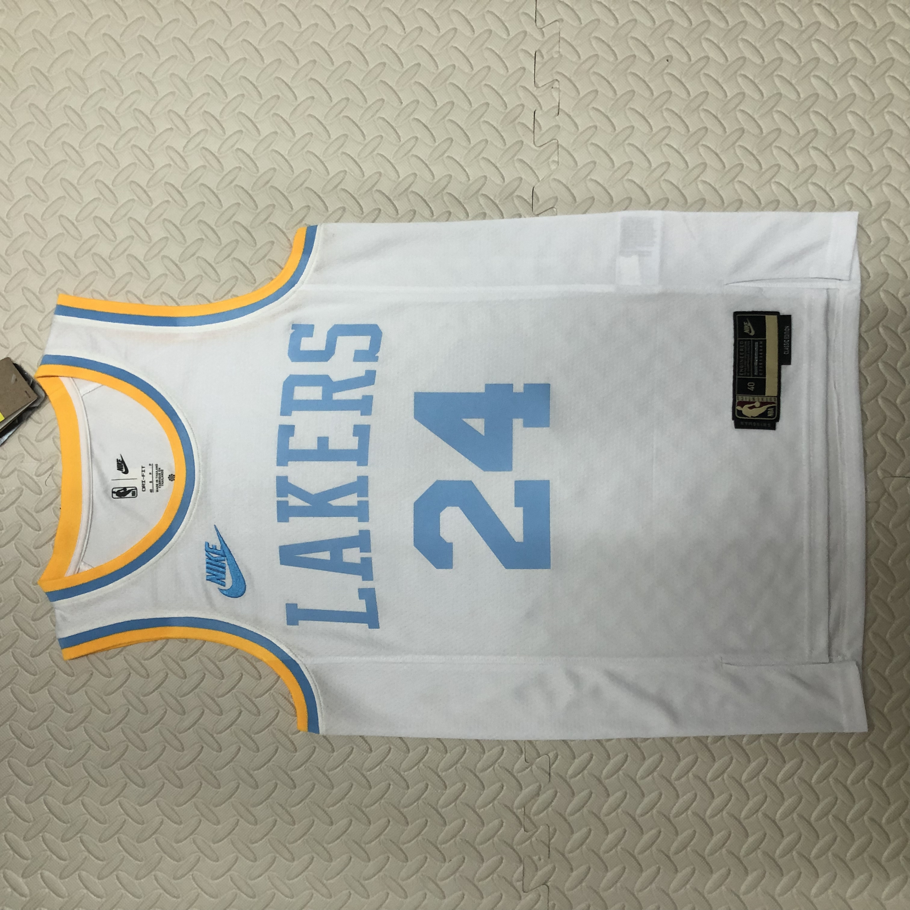 NBA Men Season 2023 Los Angeles Lakers White Retro Round Neck #24 BRYANT Jersey High Quality Name and Number Print - leoleo123123
